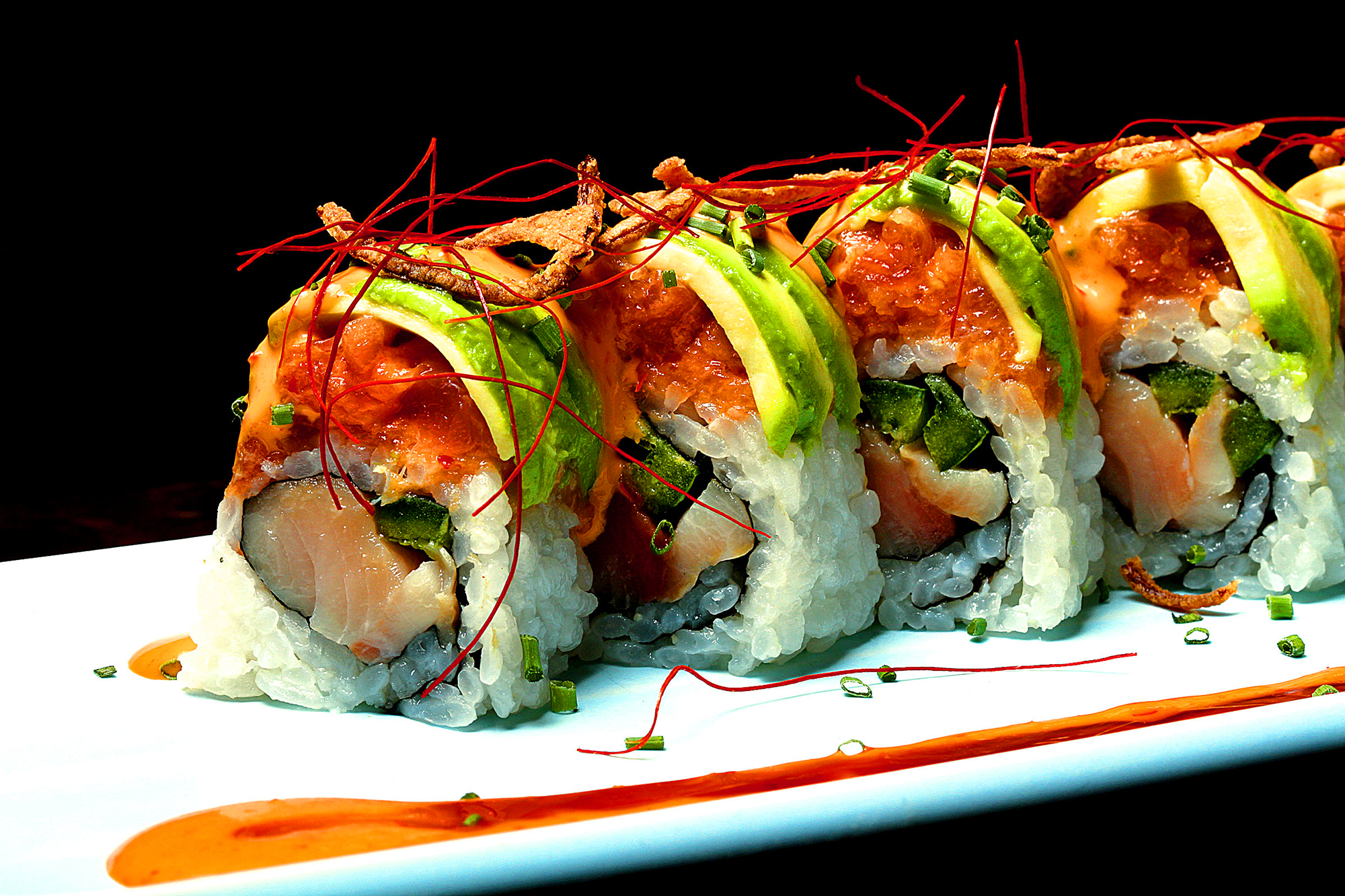 Sushi on plate