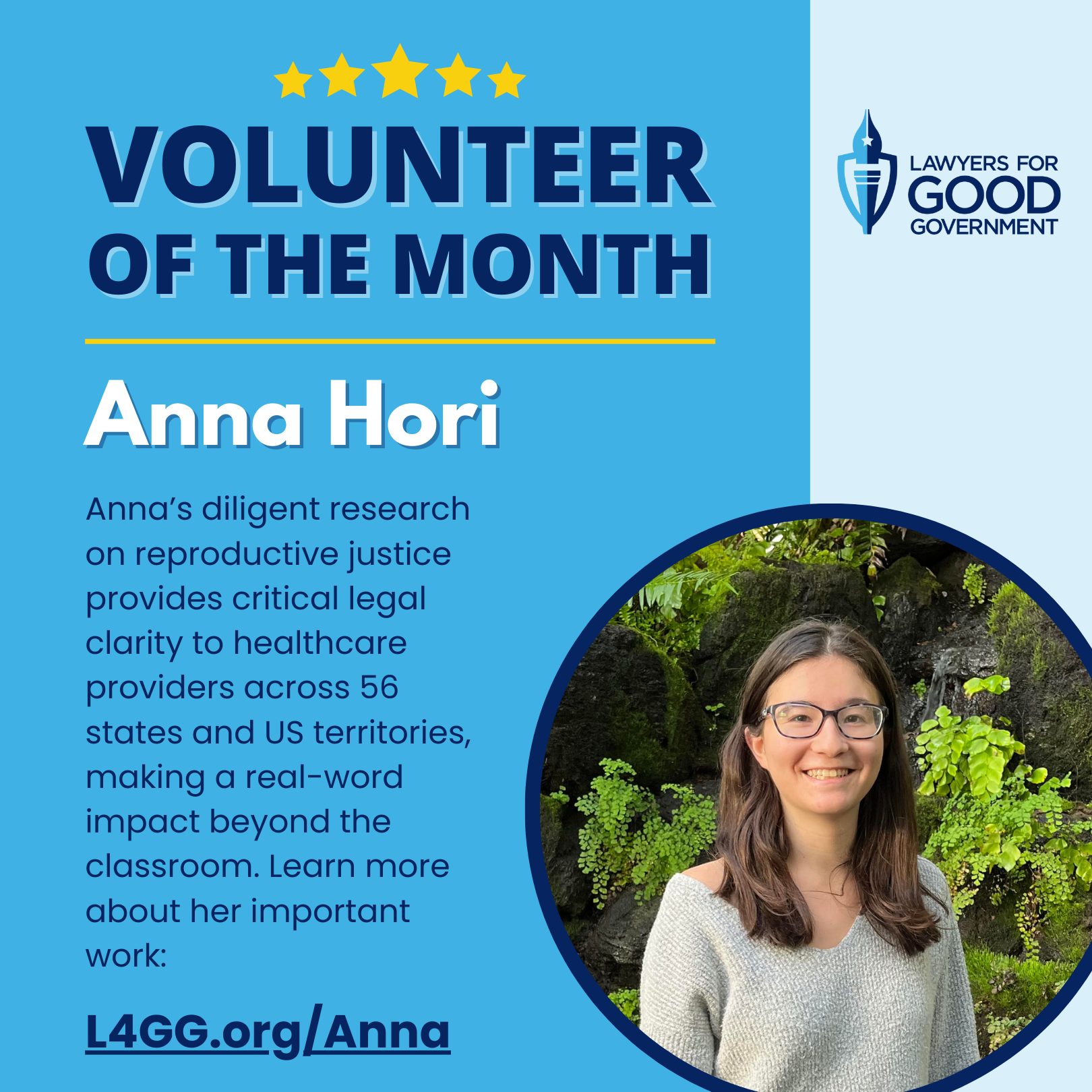 L4GG Celebrates Anna Hori as Volunteer of the Month — Lawyers for Good ...