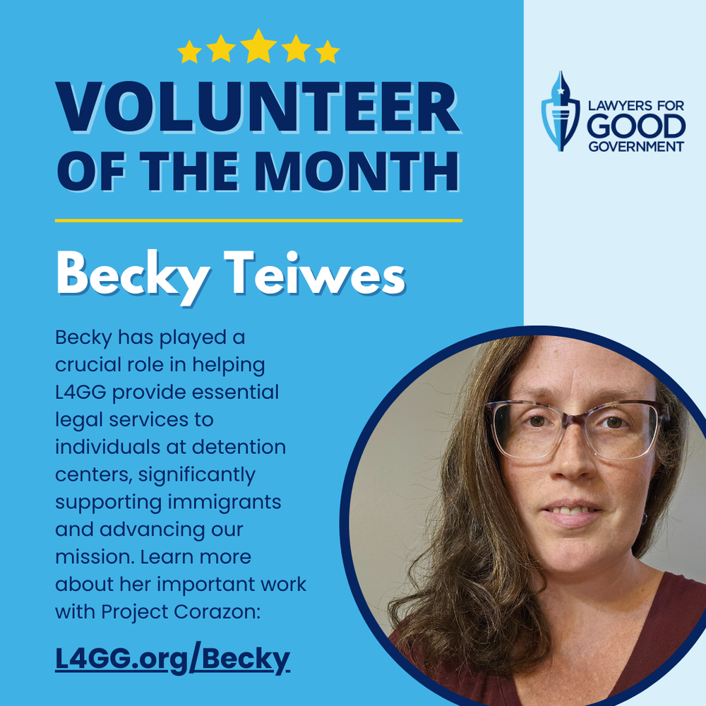L4GG Celebrates Becky Teiwes as Volunteer of the Month — Lawyers for ...