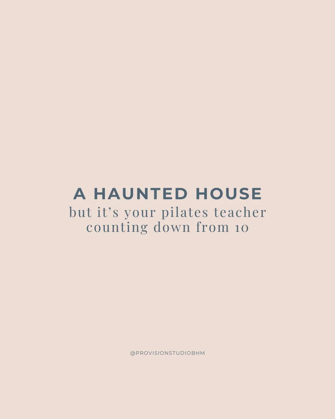 A haunted house but... pilates edition 👻

Which one haunts you? 😈