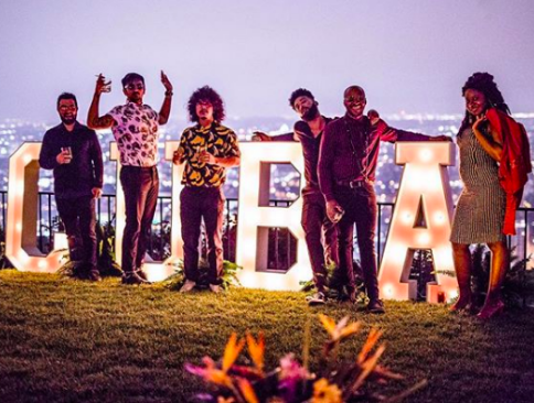 CImafunk band members after a concert in Hollywood Hills