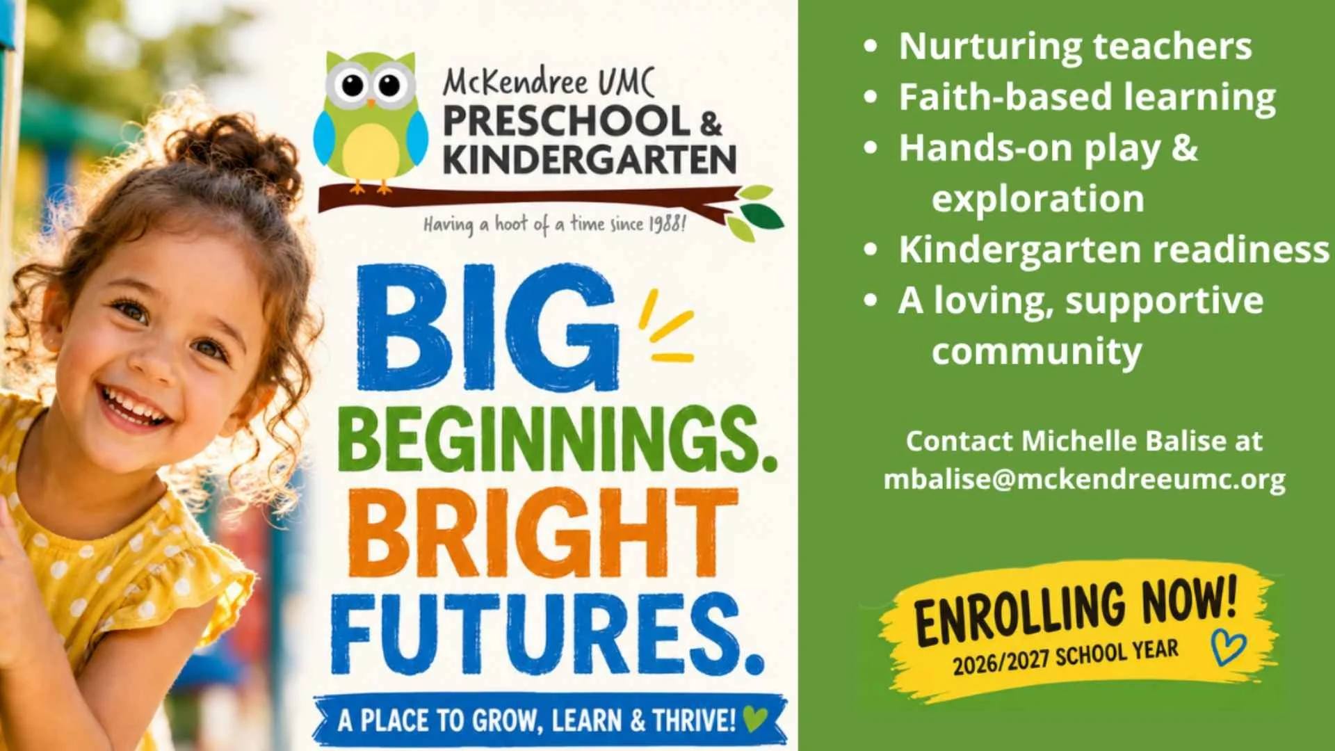 Preschool &amp; Kindergarten Registration is Open