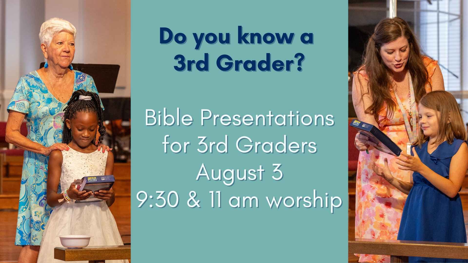 Worship - Bible Presentations to 3rd Grade Students