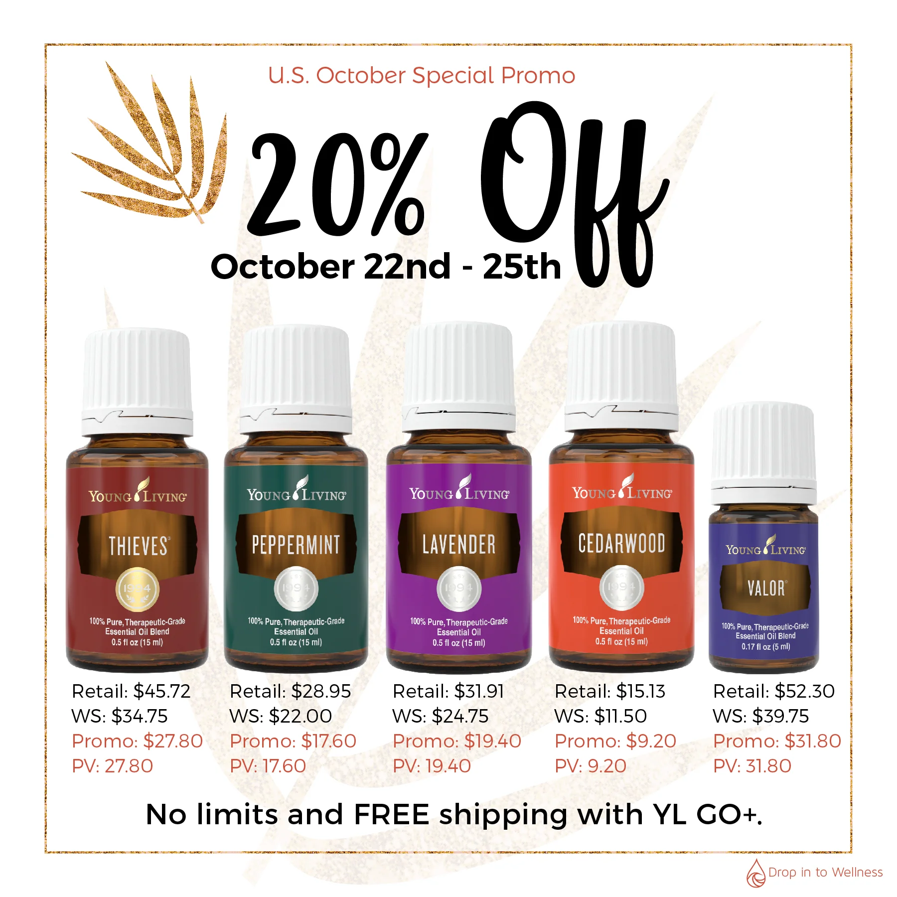 OCT. SALE - LIMITED TIME ONLY!