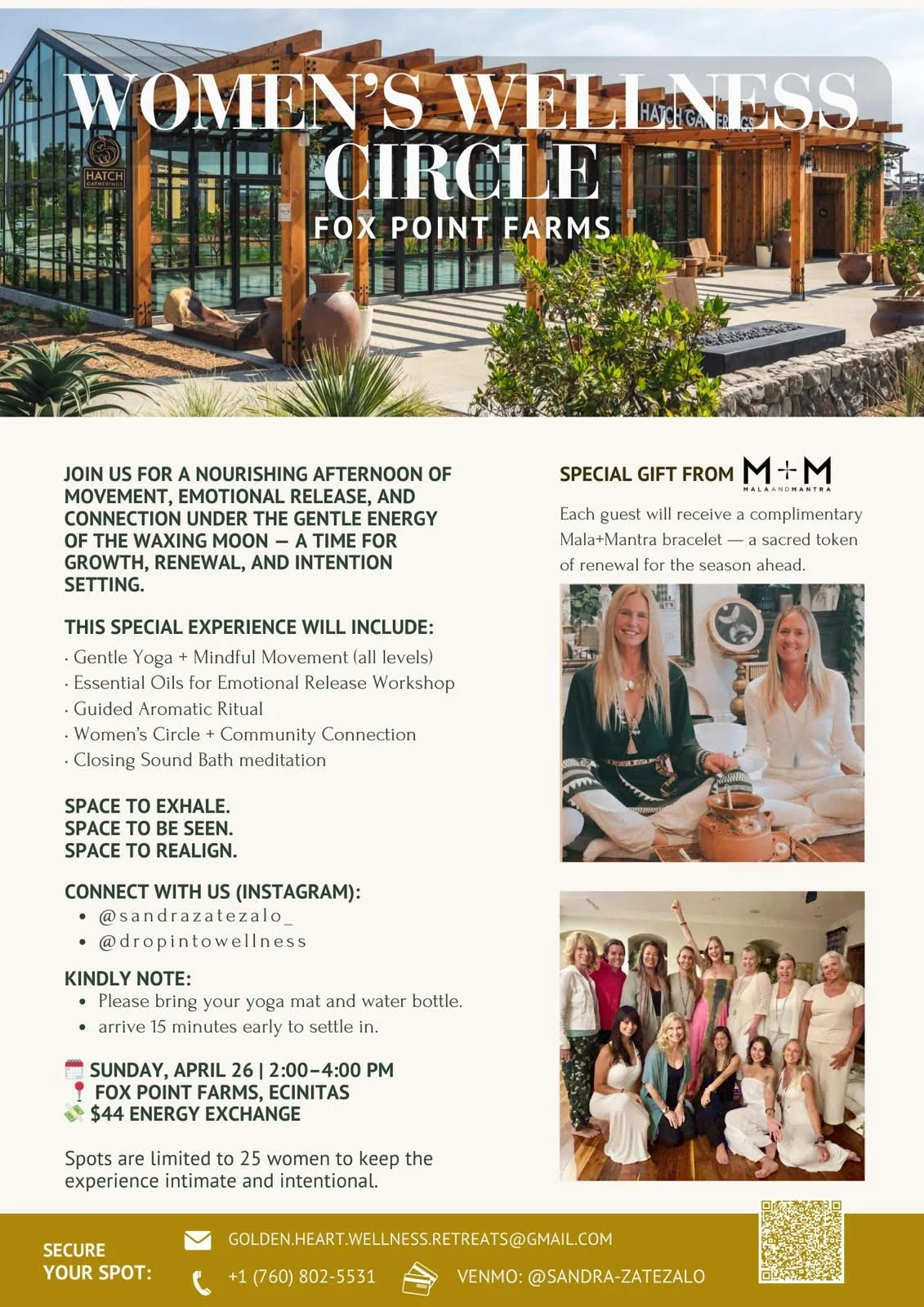 Womens Wellness Circle at Fox Point Farms - Encinitas, CA