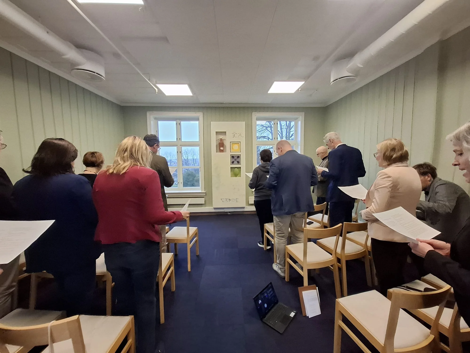 Devotions in the new NLA chapel