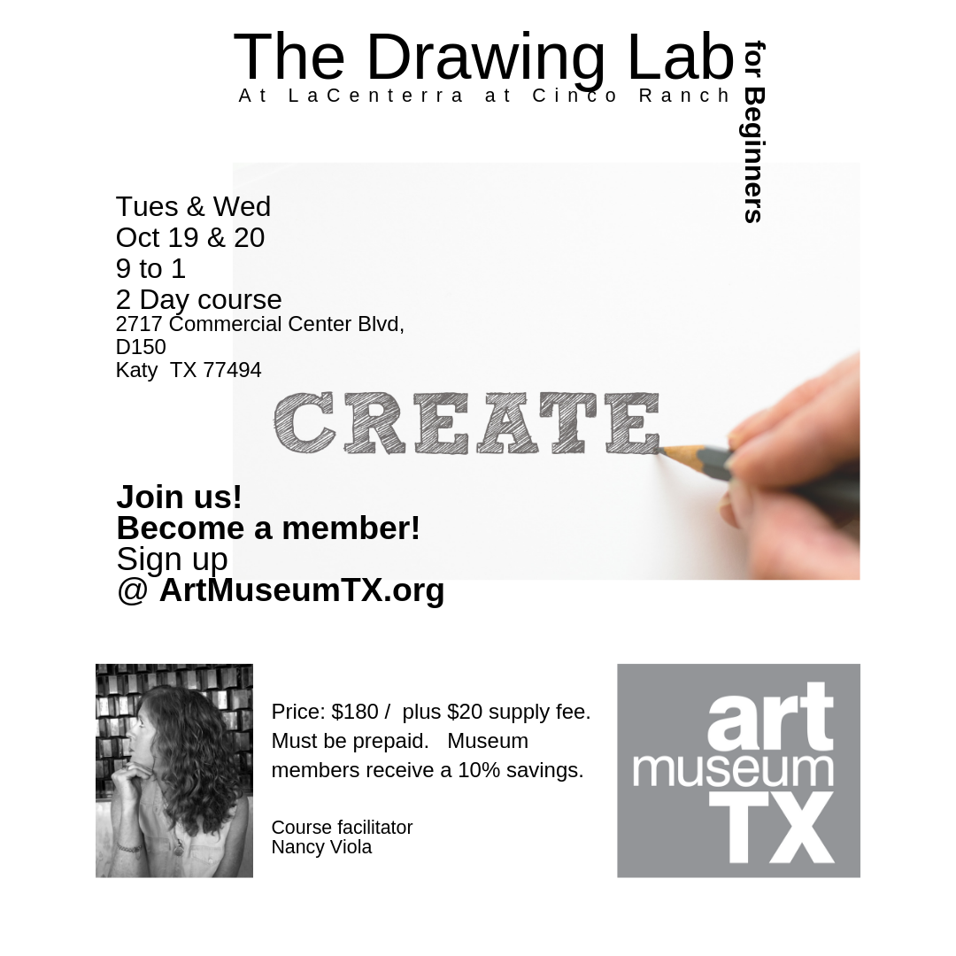 Drawlz Lab The Drawing Lab Weekdays for Beginners — Art Museum TX