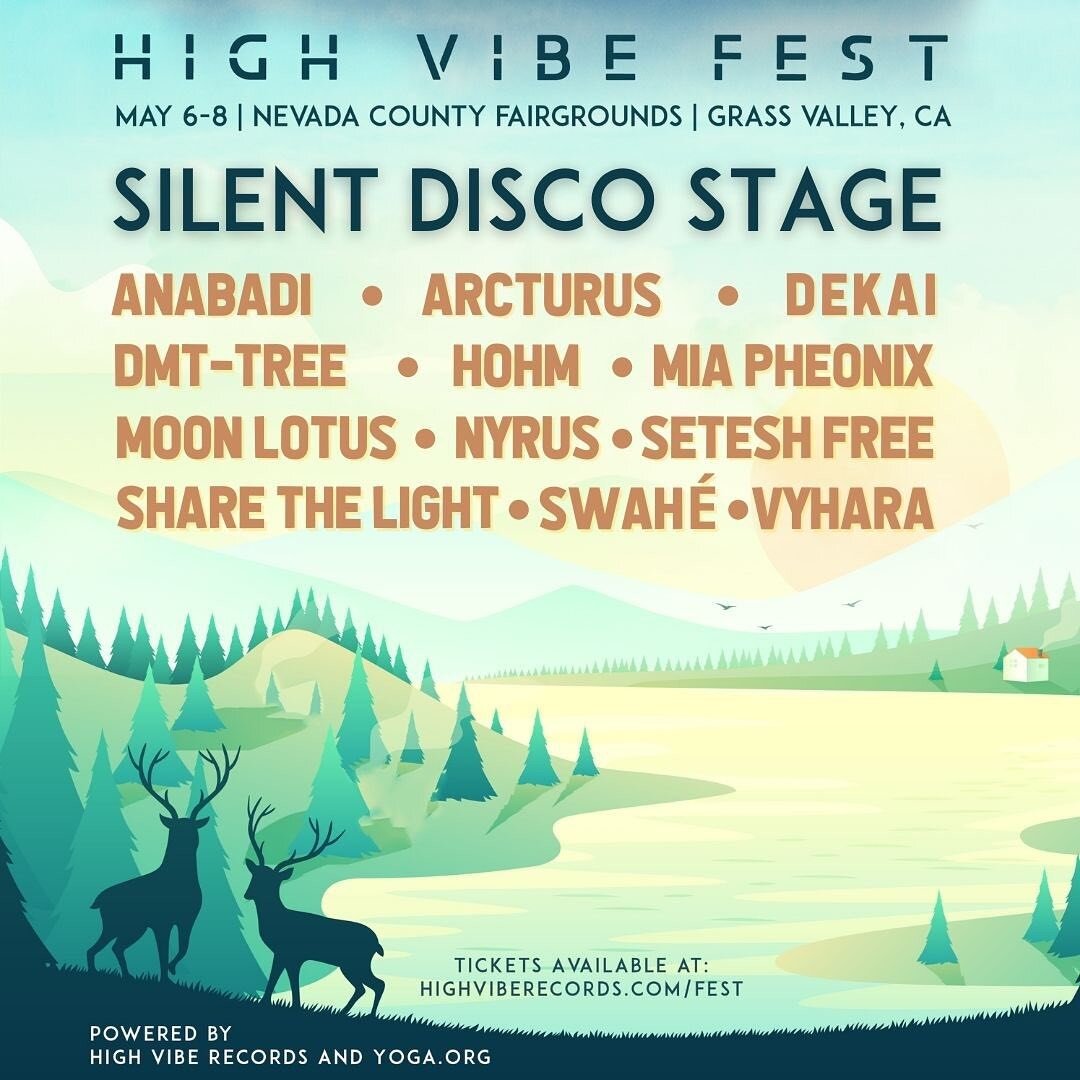 Just announced 👽💫 

Stoked to head back to California next month (again) for a Silent Disco set at @highvibefest 🔊 I&rsquo;ll be rolling in with the brother @moon_lotus_music and we&rsquo;ll each be closing out the night Friday and Saturday respec