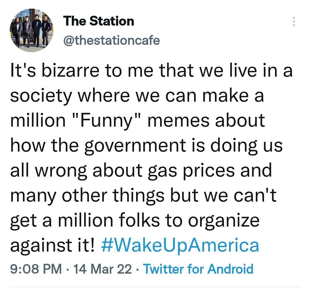 Since 9/11/2001 the excuse was George W Bush, then the excuse was Barack Obama, then the excuse was Donald Trump, Now we have this fool!! When are we going to wake up and admit that ALL politicians are NOT for the people!??

#wakeup #powertothepeople