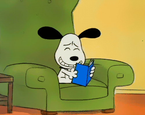 snoopy et livre.gif