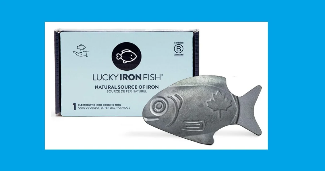 Source de fer facilement absorbable : Le petit poisson de fer chanceux - Le lucky iron fish 