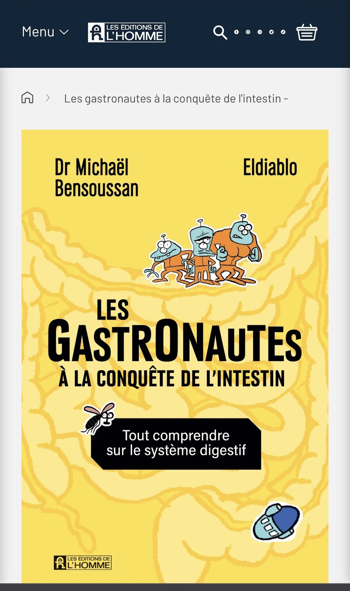 Entrevue du Dr Bensoussan sur son nouveau livre sur les intestins 