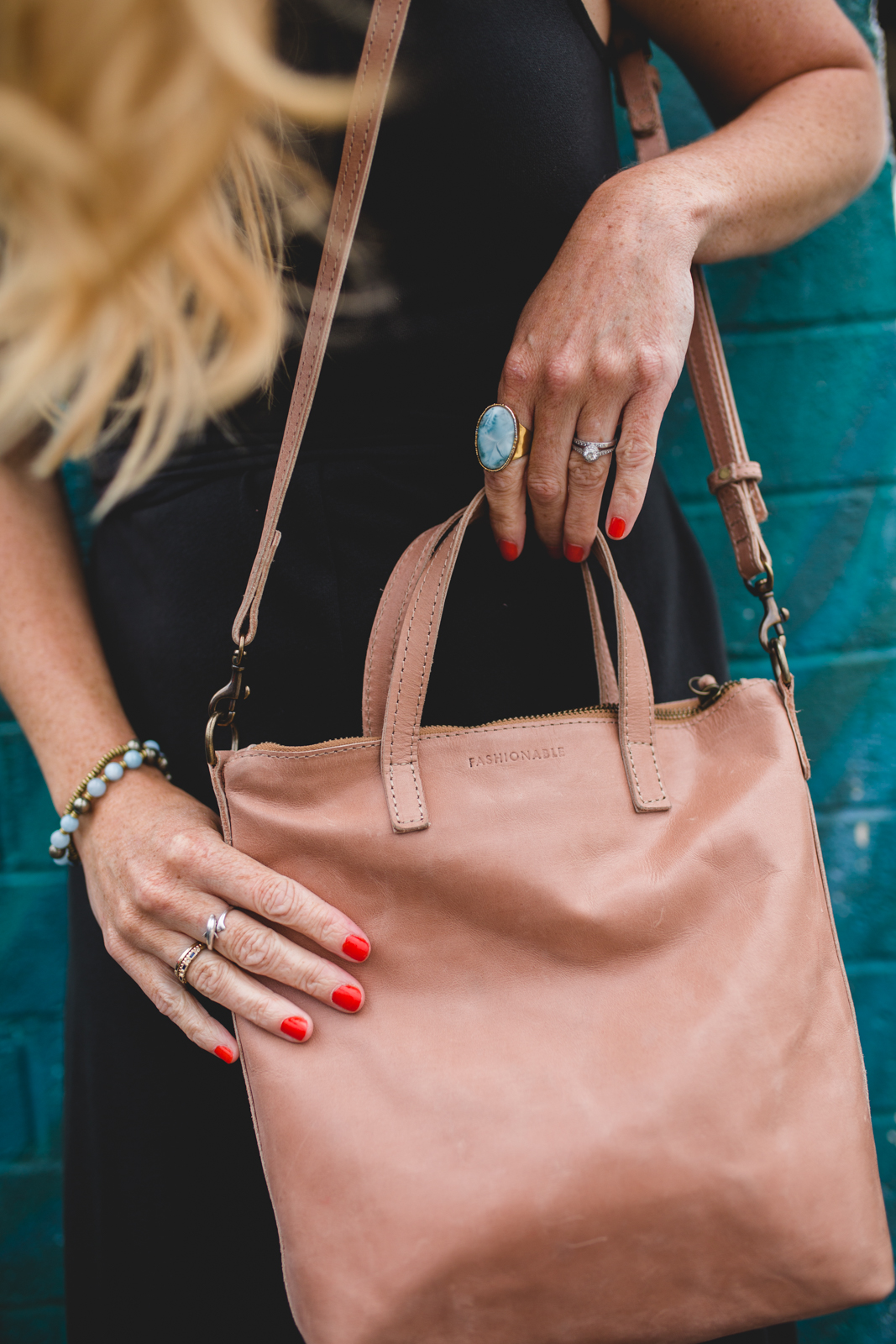 Rosario Jumpsuit and Abera Commuter in Dusty Rose