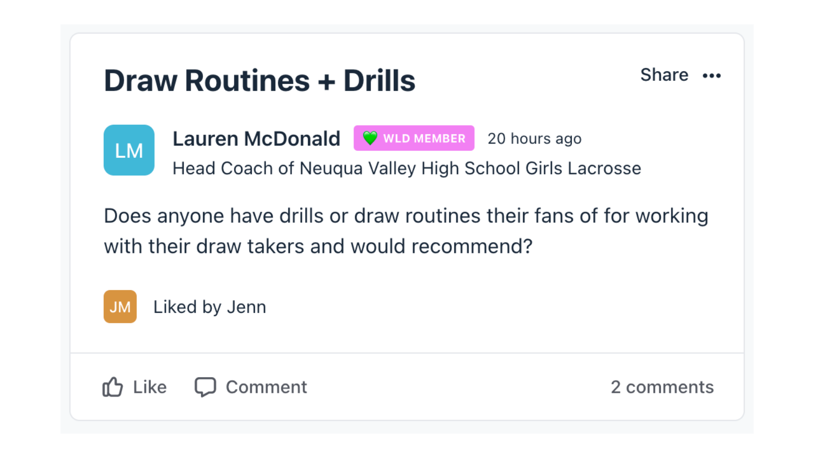 girls lacrosse community