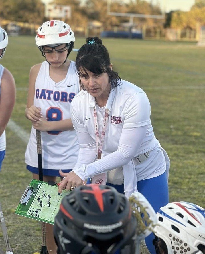 ⭐️WLD Spotlight: Mary Rivieccio⁠
⁠
Mary coaches girls varsity lacrosse at Palm Beach Gardens High School in Florida. Their team is fairly new, with only 6 girls of the 19 that have ever played before! Mary is also new to the sport, her background is 