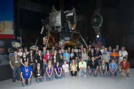My #Moonbuggy #NASASocial group- photo via Flickr.com/photos/nasamarshall