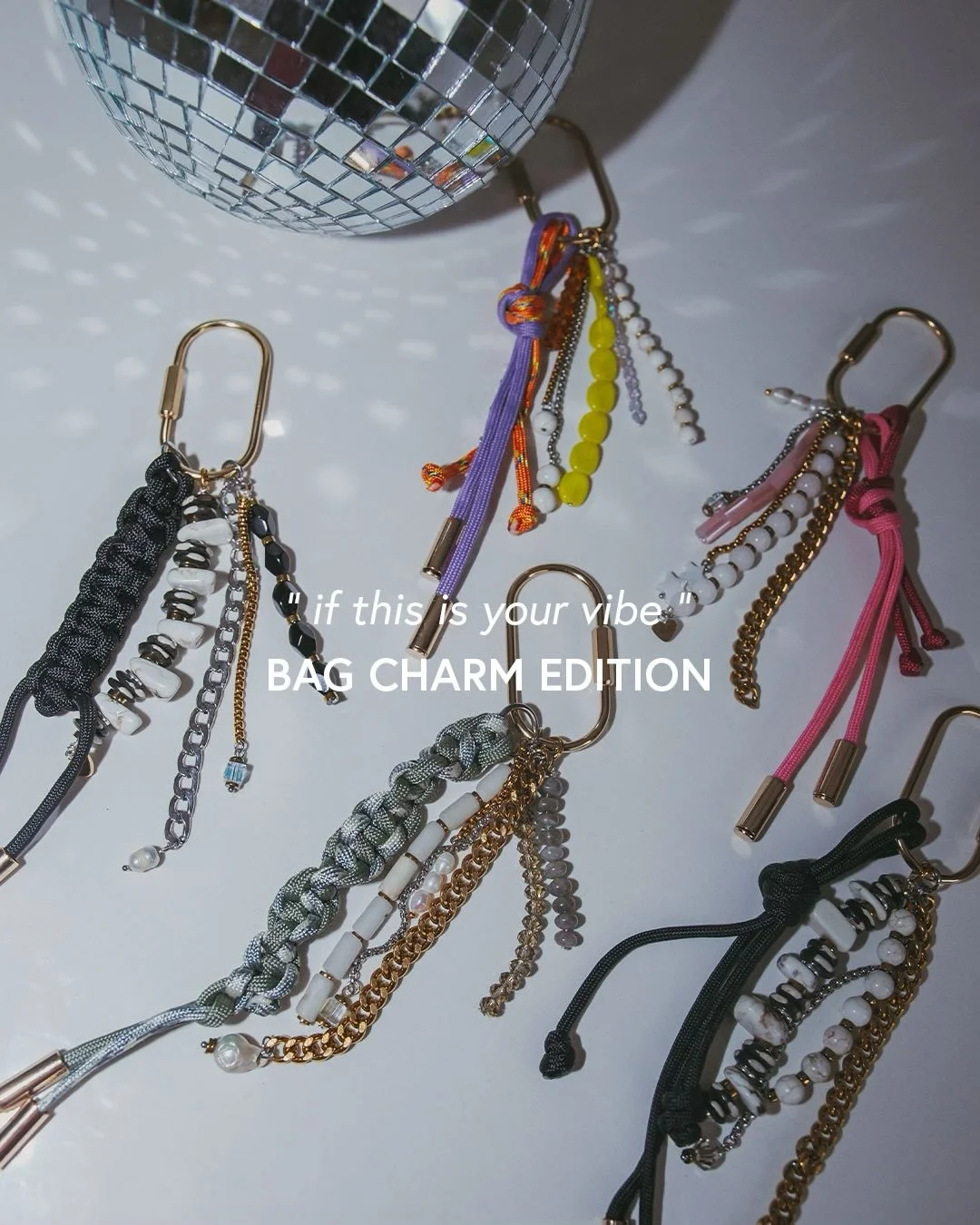 If this your vibe, we should be friends 😏
BAG CHARM EDITION 

Been gushing over the custom bag charms I&rsquo;ve been making that have inspired the CORDIE bag charm set, available NOW online in various styles 🤩

Made with natural stones &amp; stain