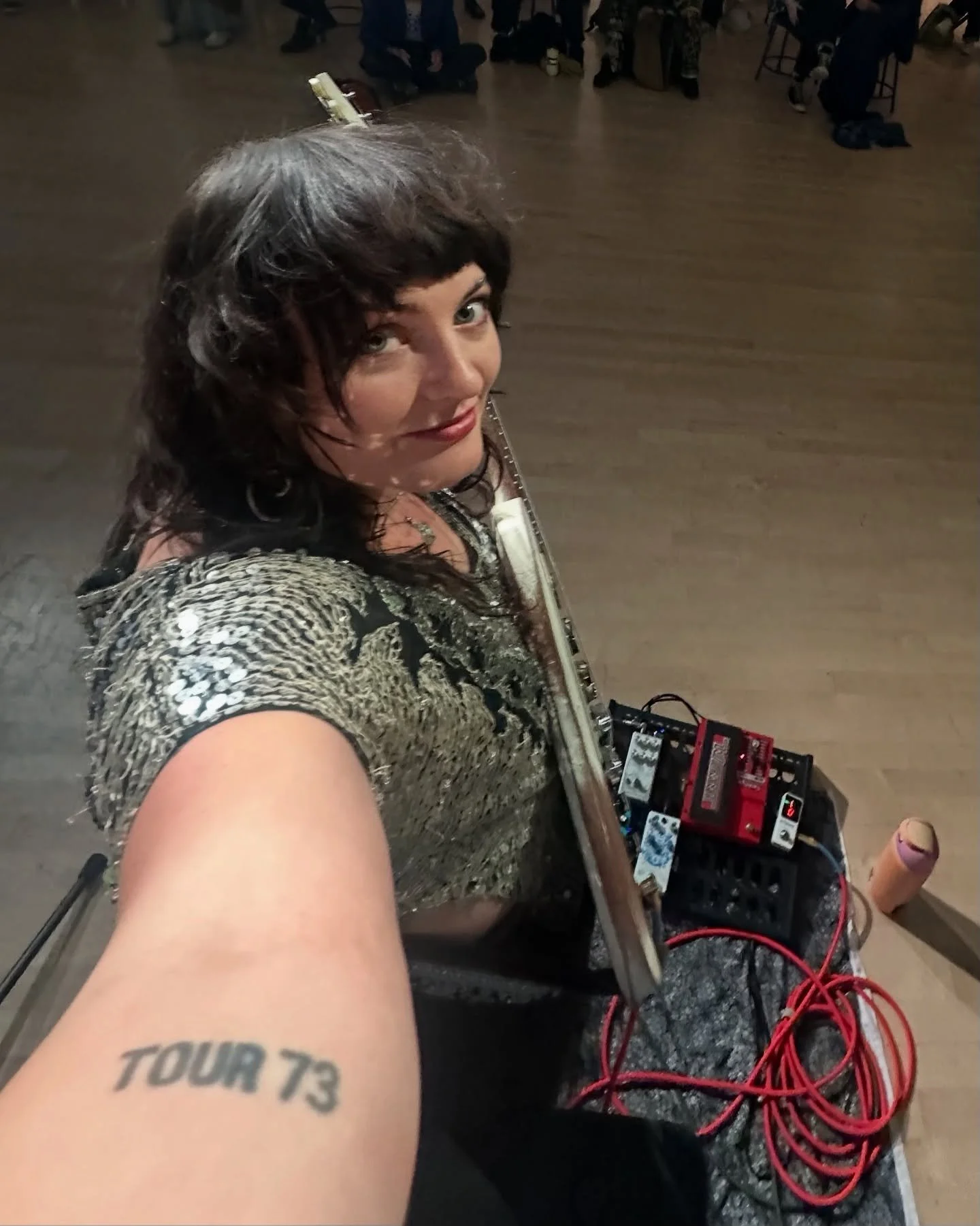 Wow I played at SF MOMA! Thank you for having me @smartbomb_oakland &amp; @sfmoma - all the other brilliant performers of the evening, friends who came through, &amp; the new people I met who gave me music recs! After my set, I took photos with my fa