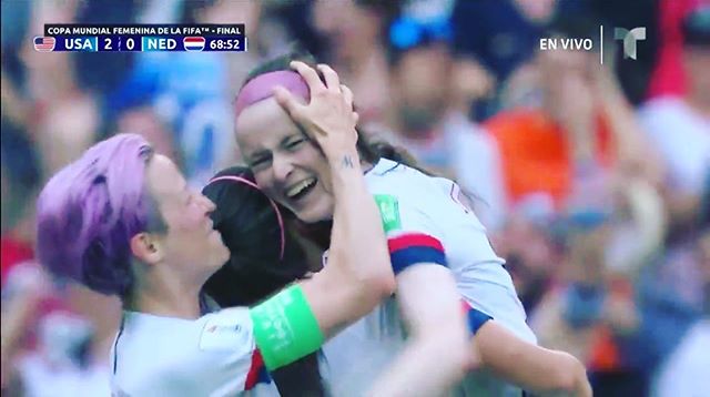When your two goals come from your two injured players on the worlds biggest stage! Congratulations you are #inspiring #amazing #ladyboss @uswnt @mrapinoe @lavellerose
