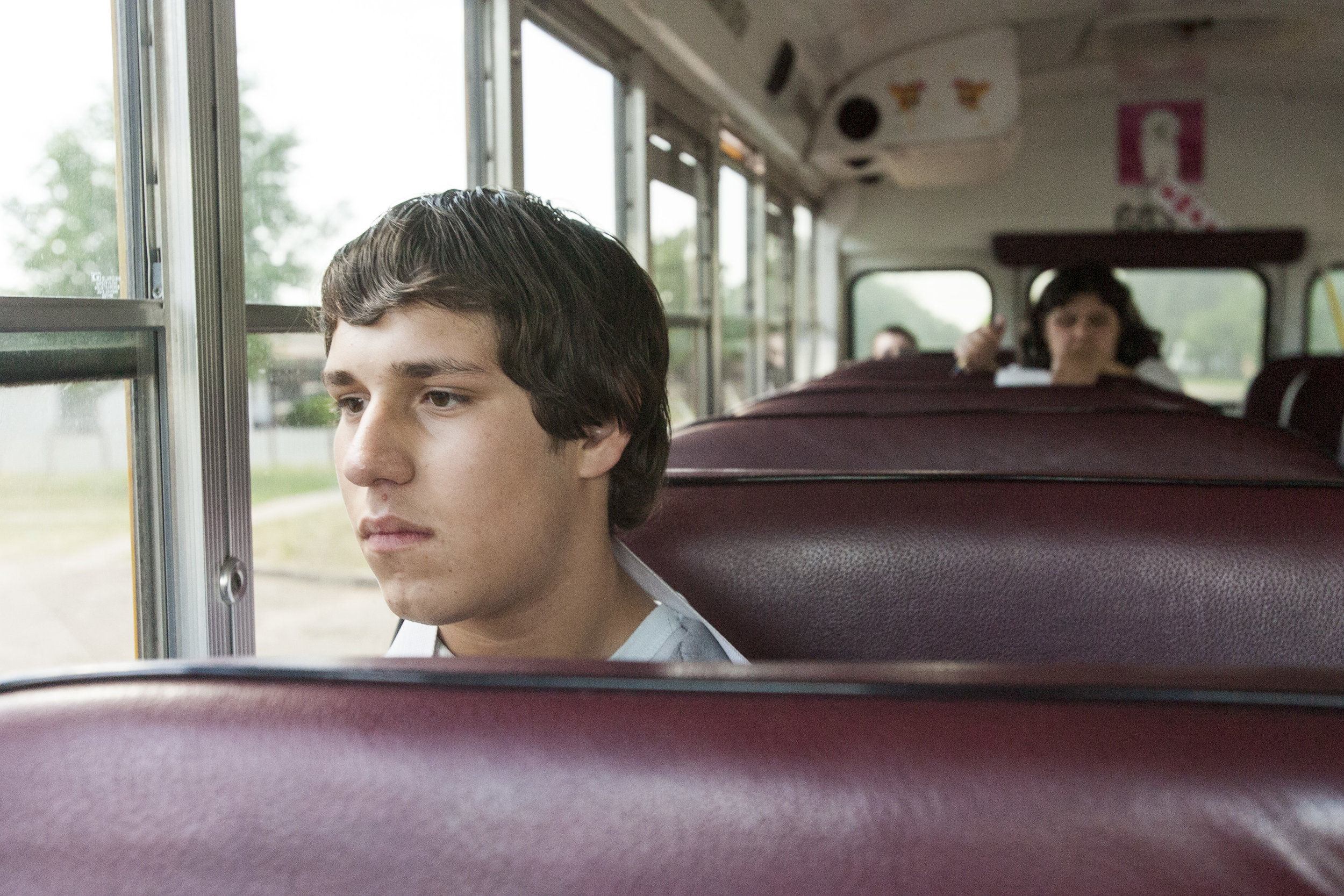  Jesse Flores rides the bus home on the last day of the school year Friday, May 28, 2010, in Odessa, Texas. 