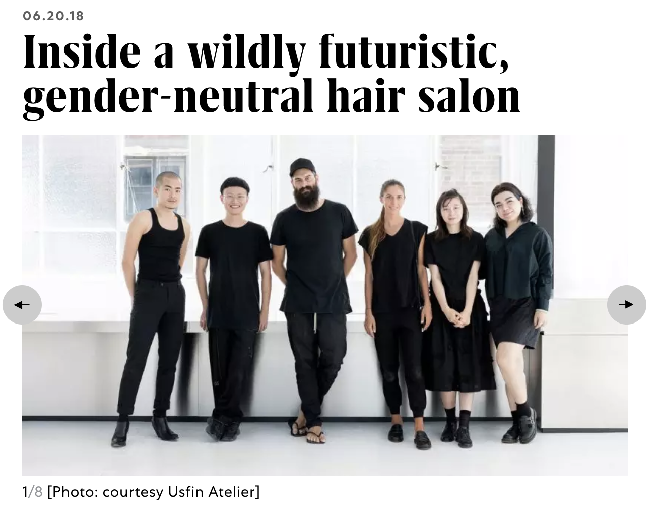 Fast Company: Inside a wildly futuristic, gender-neutral hair salon