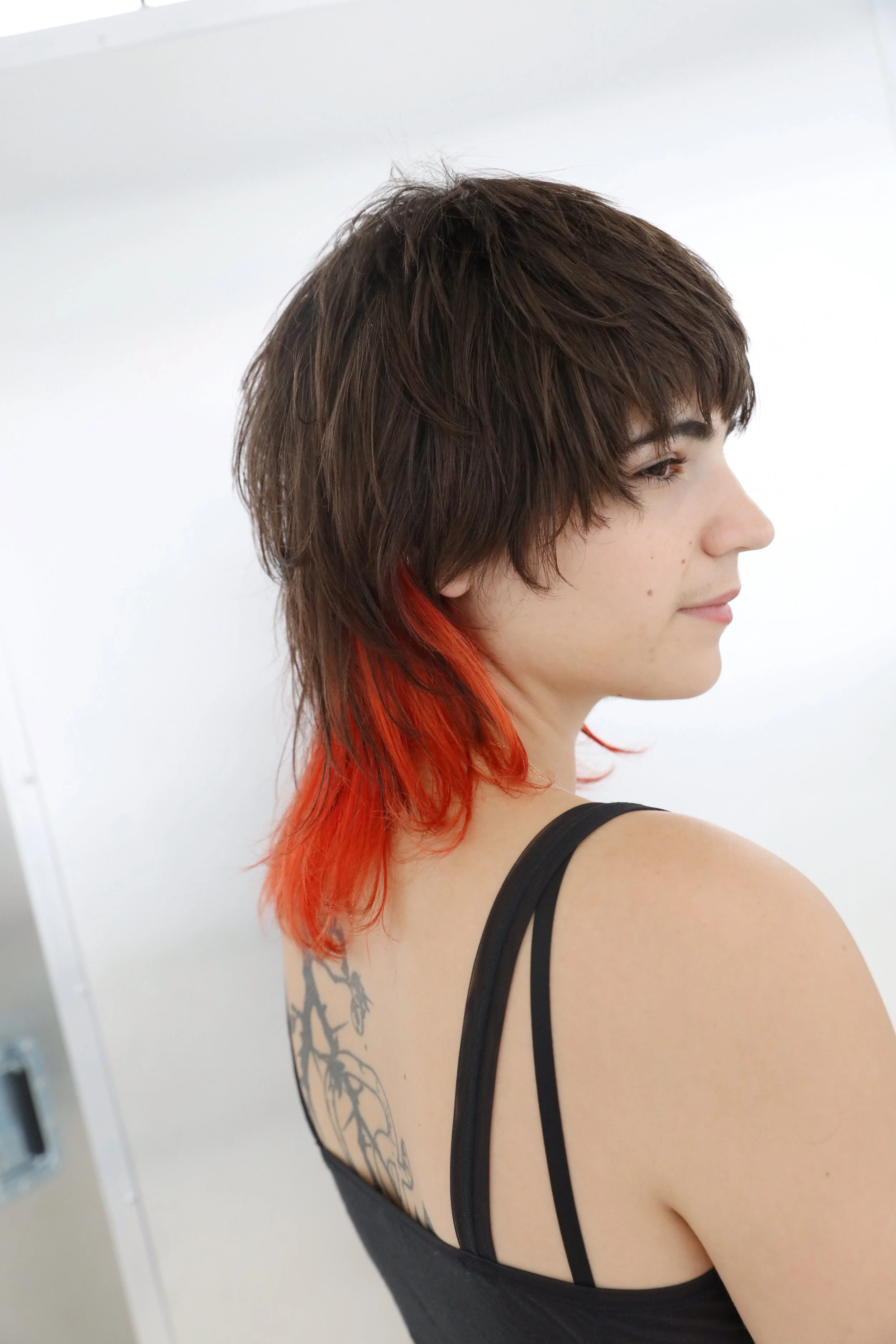 Back Orange Hem Colour