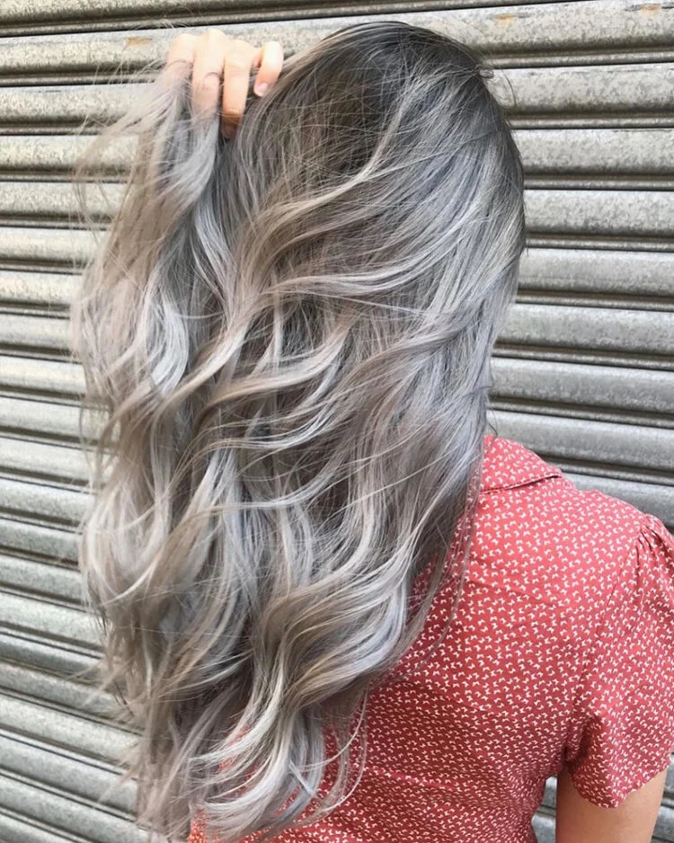 Glacial Silver Balayage