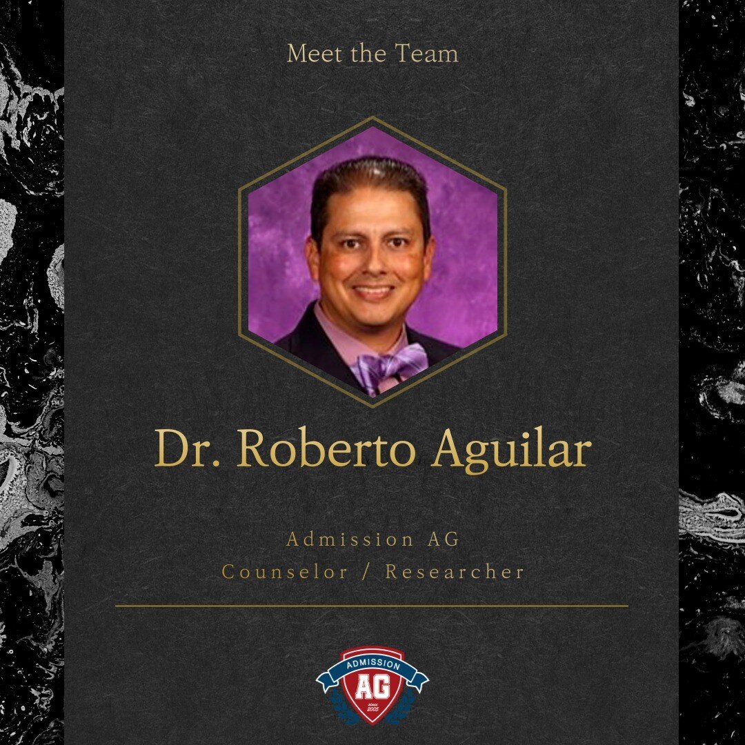 [MEET THE TEAM]
Admission AG introduces DR. ROBERTO AGUILAR

Dr. Aguilar has a certification in sequence analysis and genomics through Johns Hopkins University and received his doctorate through the Cleveland Clinic and Cleveland State University. Hi