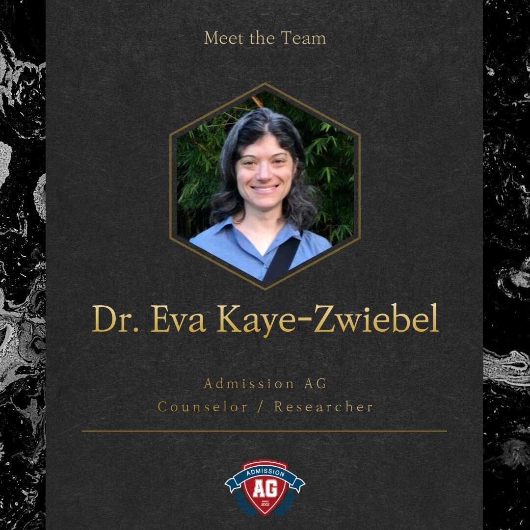 [MEET THE TEAM]
Admission AG introduces DR. EVA KAYE-ZWIEBEL

Eva Kaye-Zwiebel received her PhD in Political Science from Princeton University in 2011. She is passionate about applying systematic research methods to real-world measurement, as exempli
