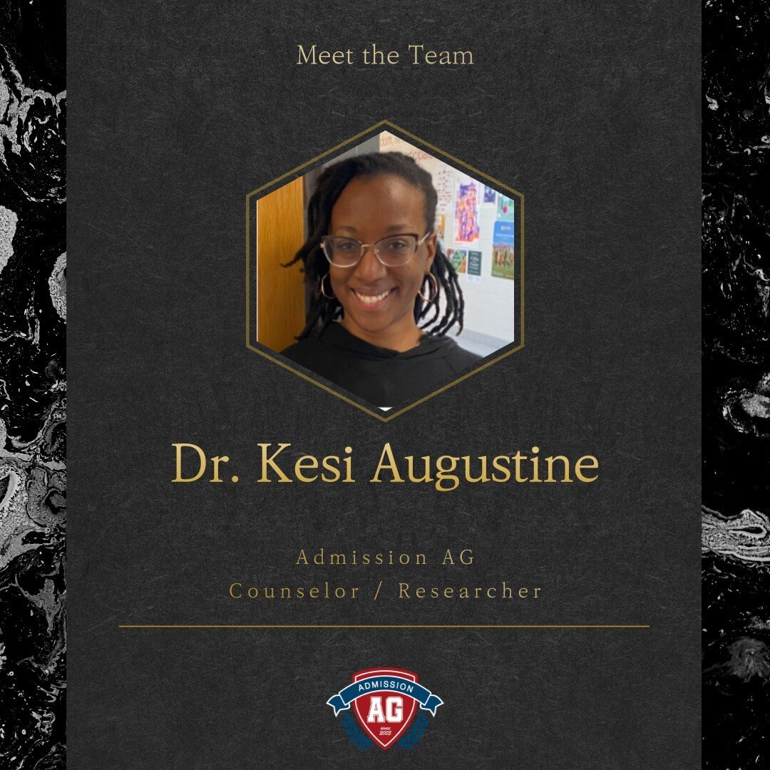 [MEET THE TEAM]
Admission AG introduces DR. KESI AUGUSTINE

Kesi is a passionate writer and educator. Her doctoral thesis focused on the importance of diversifying children&rsquo;s literature for underrepresented African Americans. Kesi has served ea