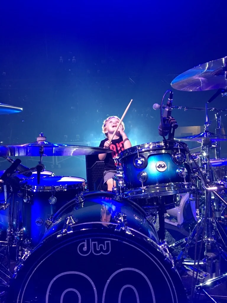 Axel on Jim's kit in Nashville.jpg