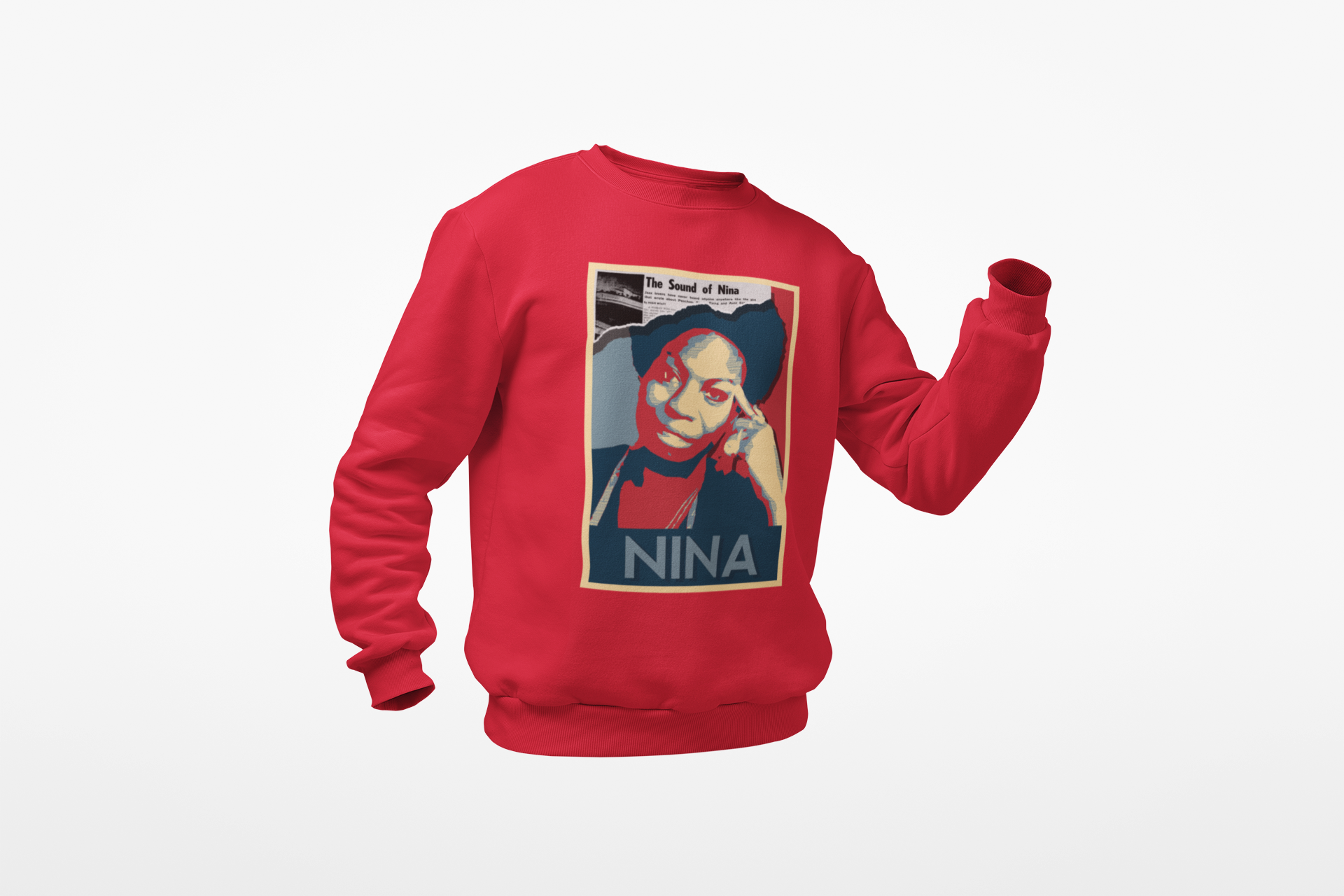 Nina Simone Tribute-Crewneck Sweatshirt