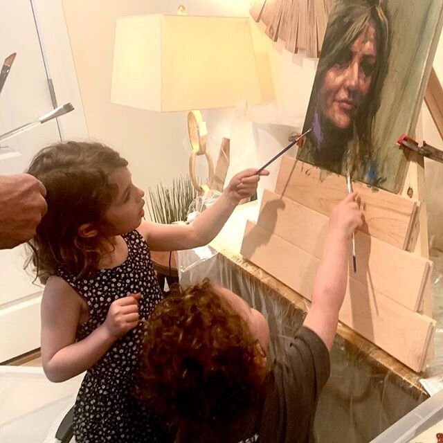 Painting collaboration with GC&rsquo;s. Working on Mom Mom Claire&rsquo;s Birthday portrait/present. Pushing the colors!!! @mestariaofficial @dubaiculture @alfahidineighbourhood #artuae #mikearnoldart #mestaria #alfahidihistoricalneighbourhood #dubai
