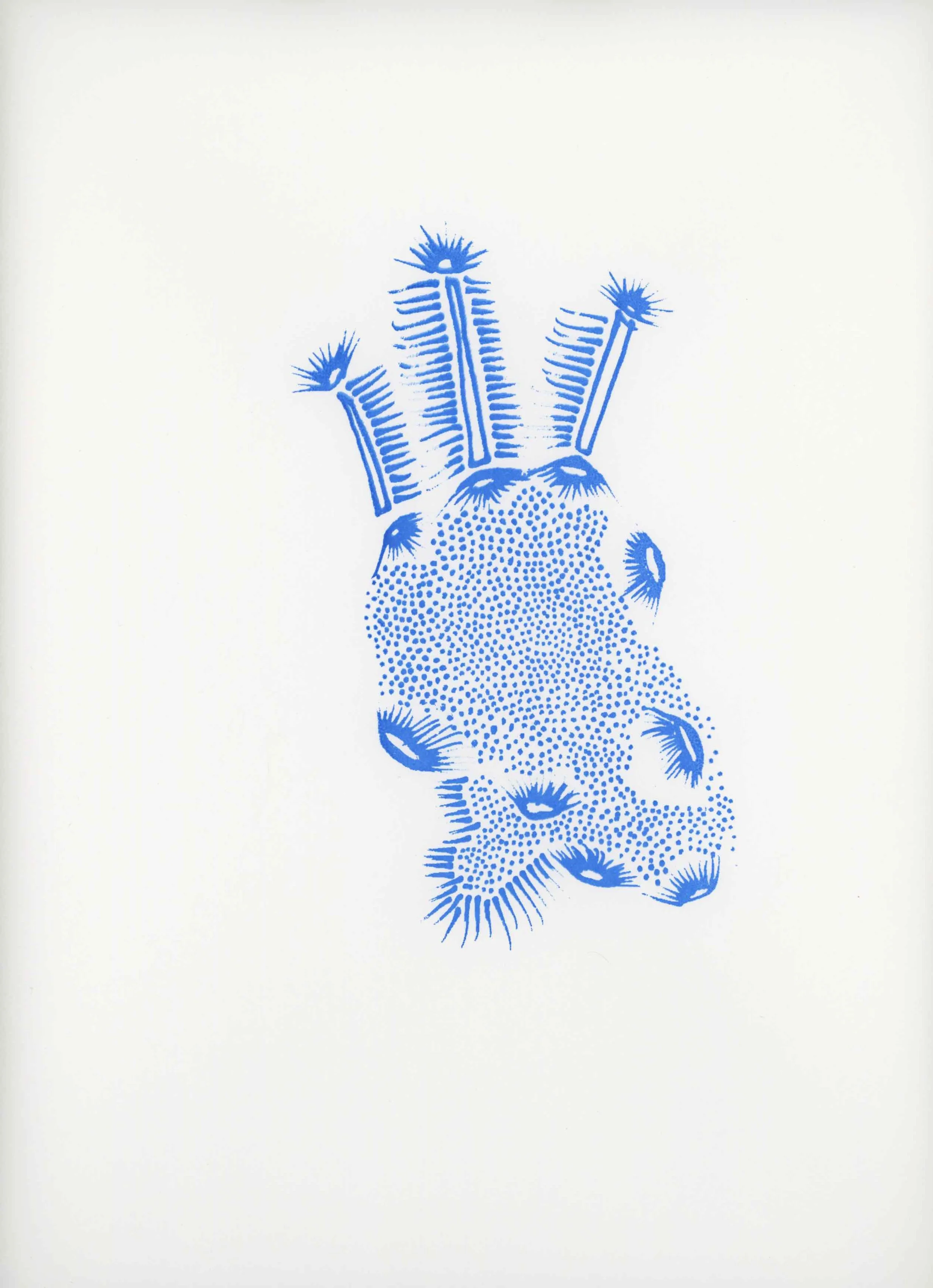 “blue noise 092417” Silkscreen on paper, 36.4 x 25.7 cm, edition of 45 with 1 A.P. / Part of the Views for the Future 17 Print Project