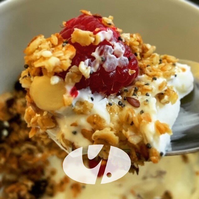 @lcartisan hand made granola with Yester yoghurt for breakfast this morning. Oh my Goodness, this stuff is GOOD! Shop at the link in our bio. #granola #yoghurt #shoplocal #homedelivery #breakfast #startthedaywell #LewisandClark