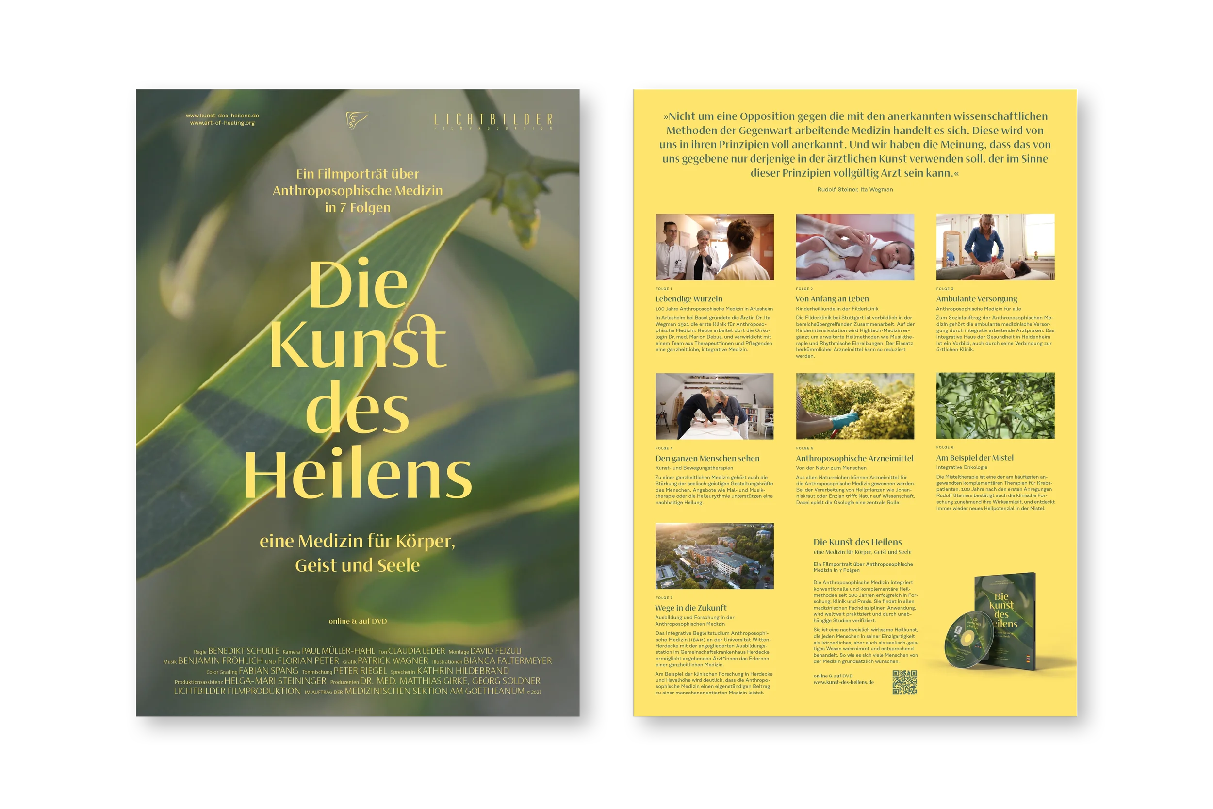 Christine Lange Gestaltung Webdesign Identität Corporate Design Die Kunst des Heilens Filmreihe Anthroposophische Medizin