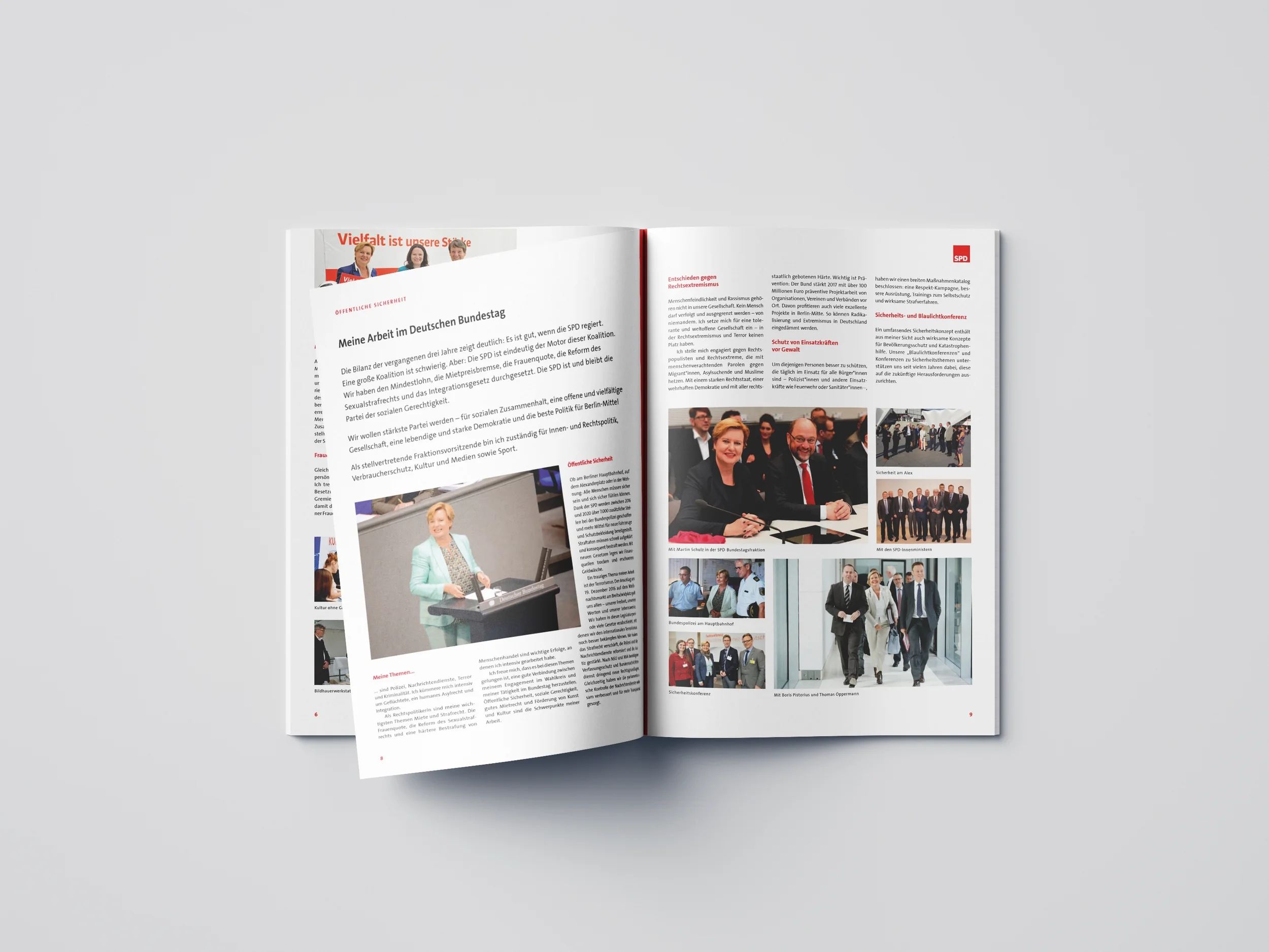 Christine Lange Design Gestaltung Eva Högl SPD Identität Webdesign Broschüre Layout