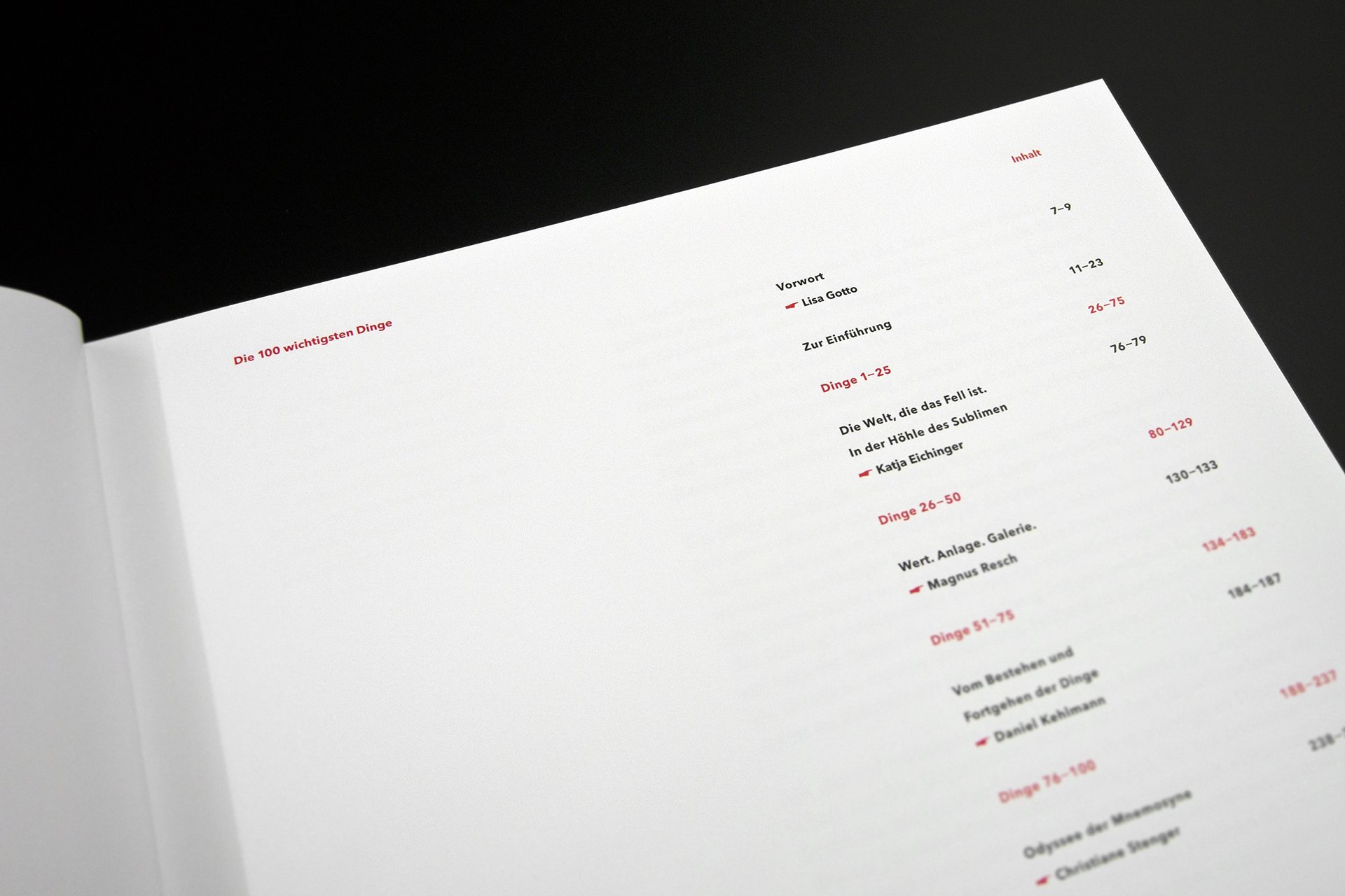 Christine Lange Editorial Design Buchgestaltung Die 100 Wichtigsten Dinge Hatje Cantz Verlag