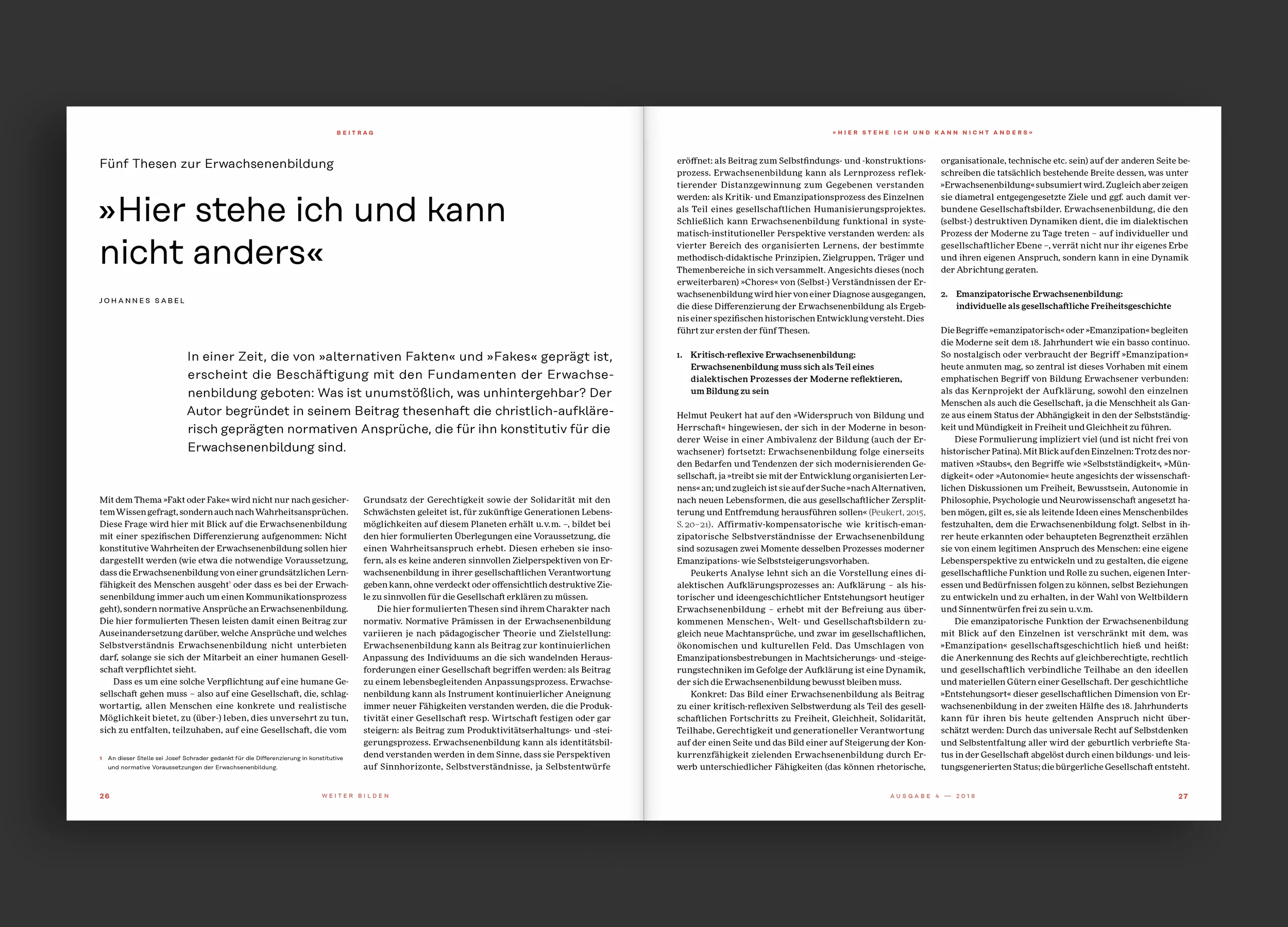 Christine Lange Studio für Gestaltung Editorial Design weiter bilden Magazin Fakt Fake Cover Design