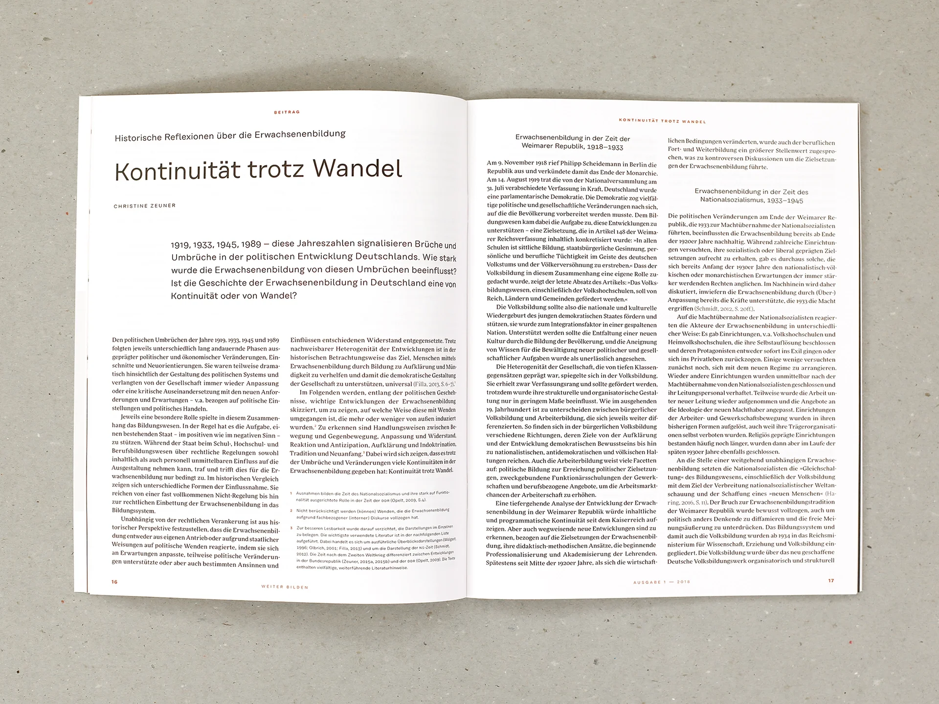 Christine Lange Editorial Design weiter bilden Magazin Neustart Relaunch Artikelgestaltung