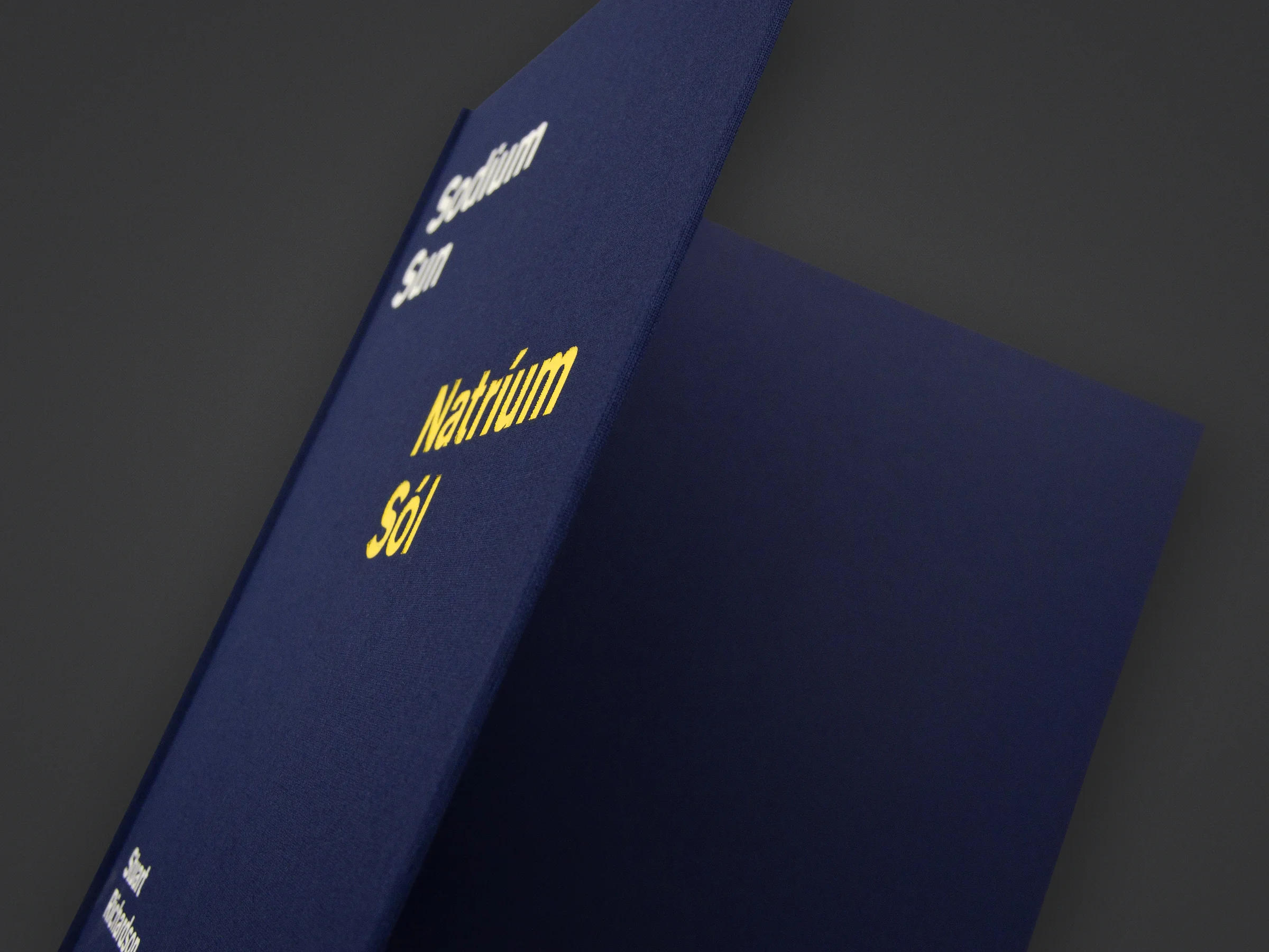 Sodium Sun — Natríum Sól Stuart Richardson Buchgestaltung/Book Design Papier: Scheufelen Phoenix Motion Xantur & Fedrigoni Old Mill Druck & Bindung: Trifolio s.r.l. (Verona, Italien) Umschlag: Zweifarbige Prägung auf Manifattura del Seveso Cialux