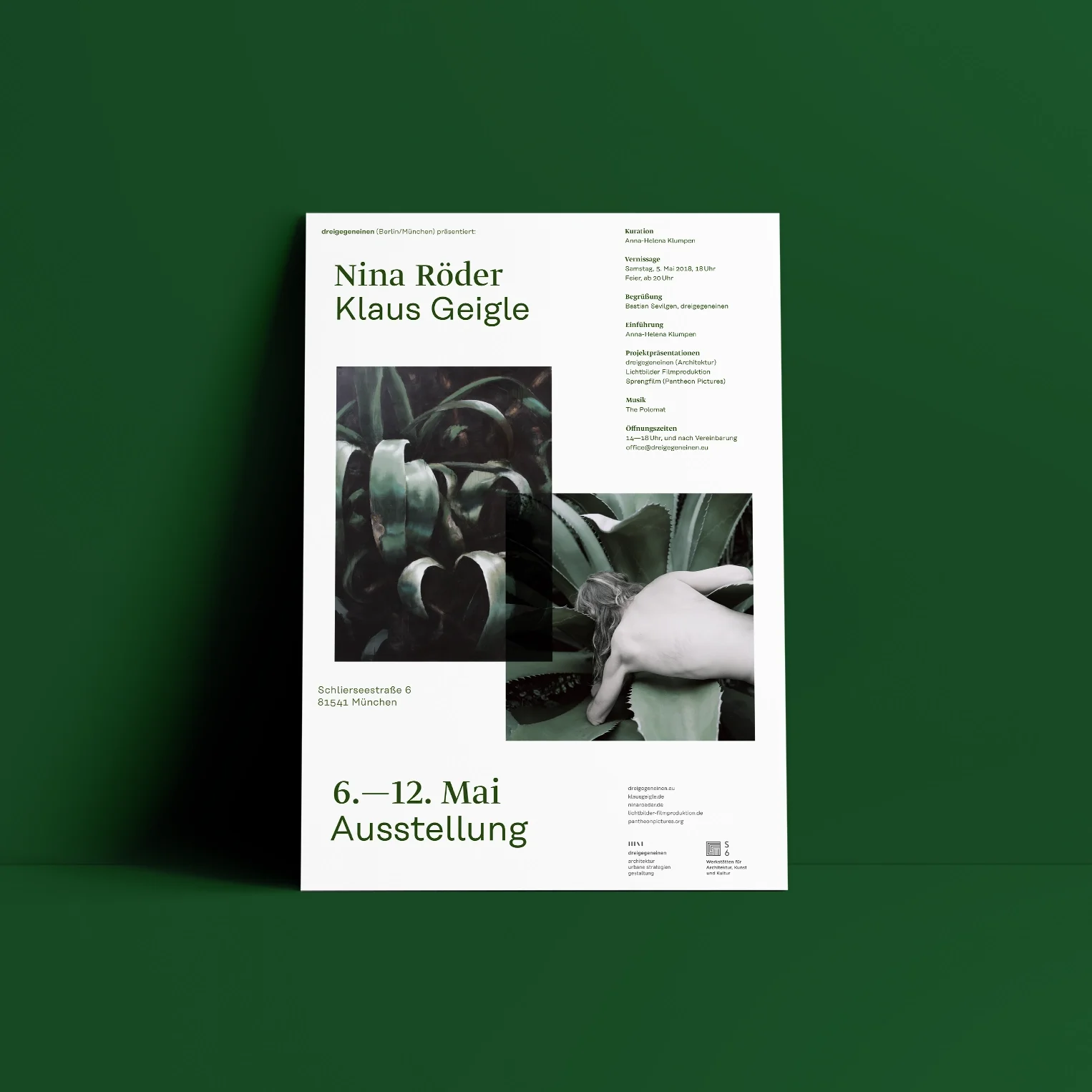 Christine Lange Design Gestaltung Corporate ExhibitionNina Röder Klaus Geigle Austellungsposter 