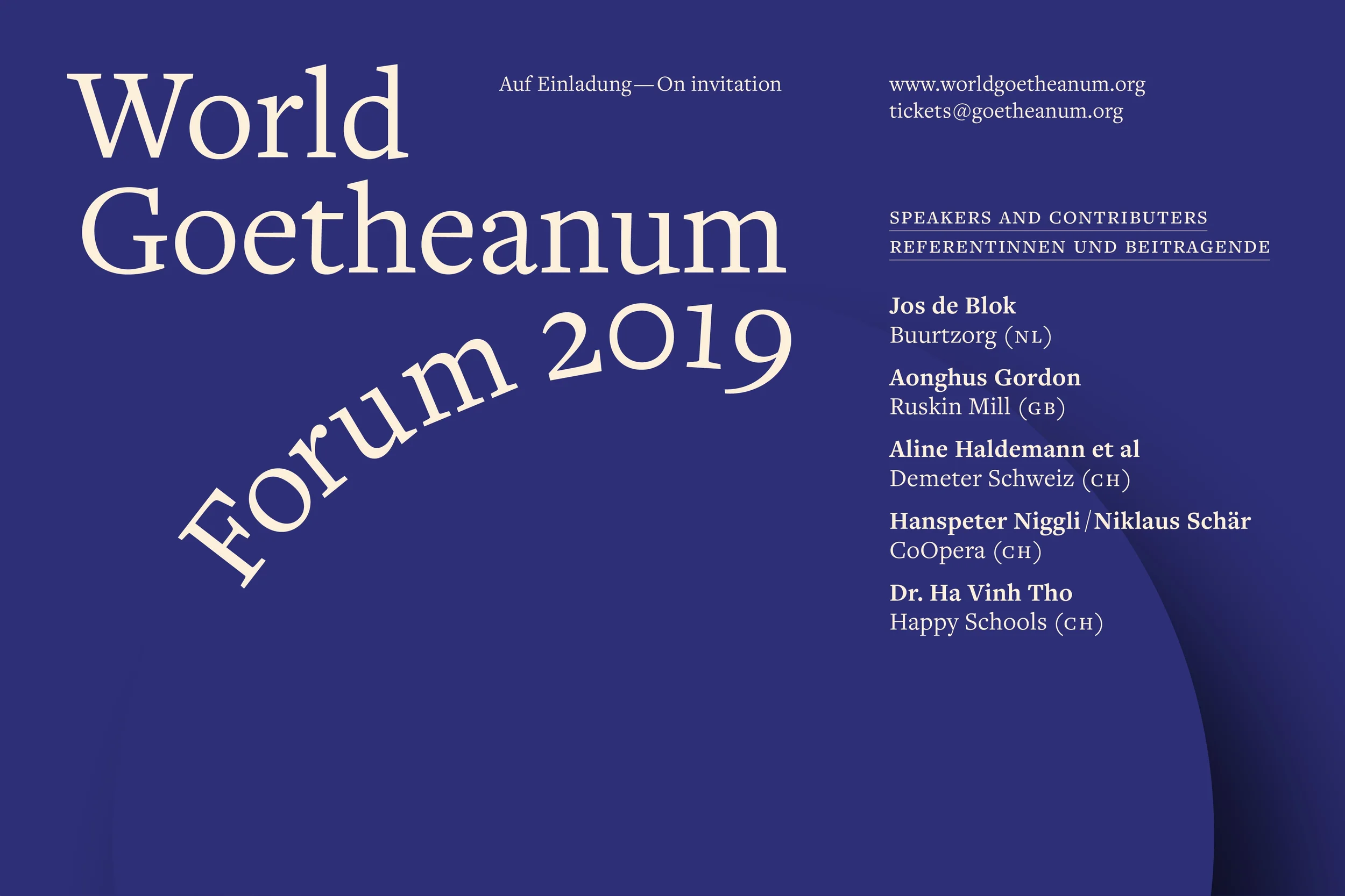World Goetheanum Forum 2019