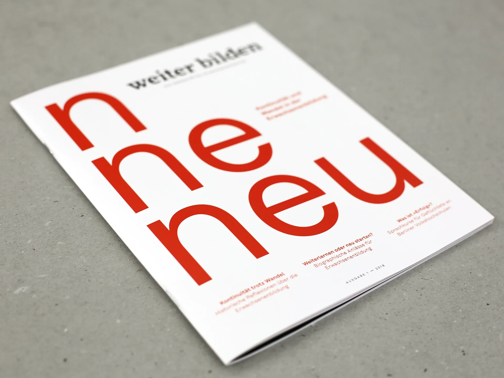 Christine Lange Editorial Design weiter bilden Magazin Neustart Relaunch Titel