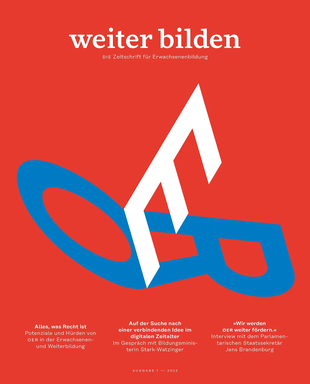 weiter bilden Magazin Cover 2022/1 »OER«, Editorial Design Christine Lange