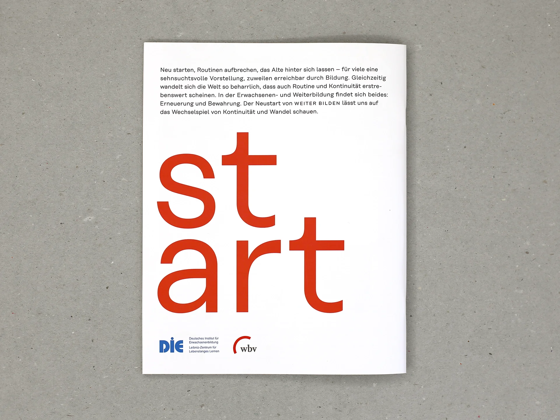 Christine Lange Editorial Design weiter bilden Magazin Neustart Relaunch Cover Rückseite