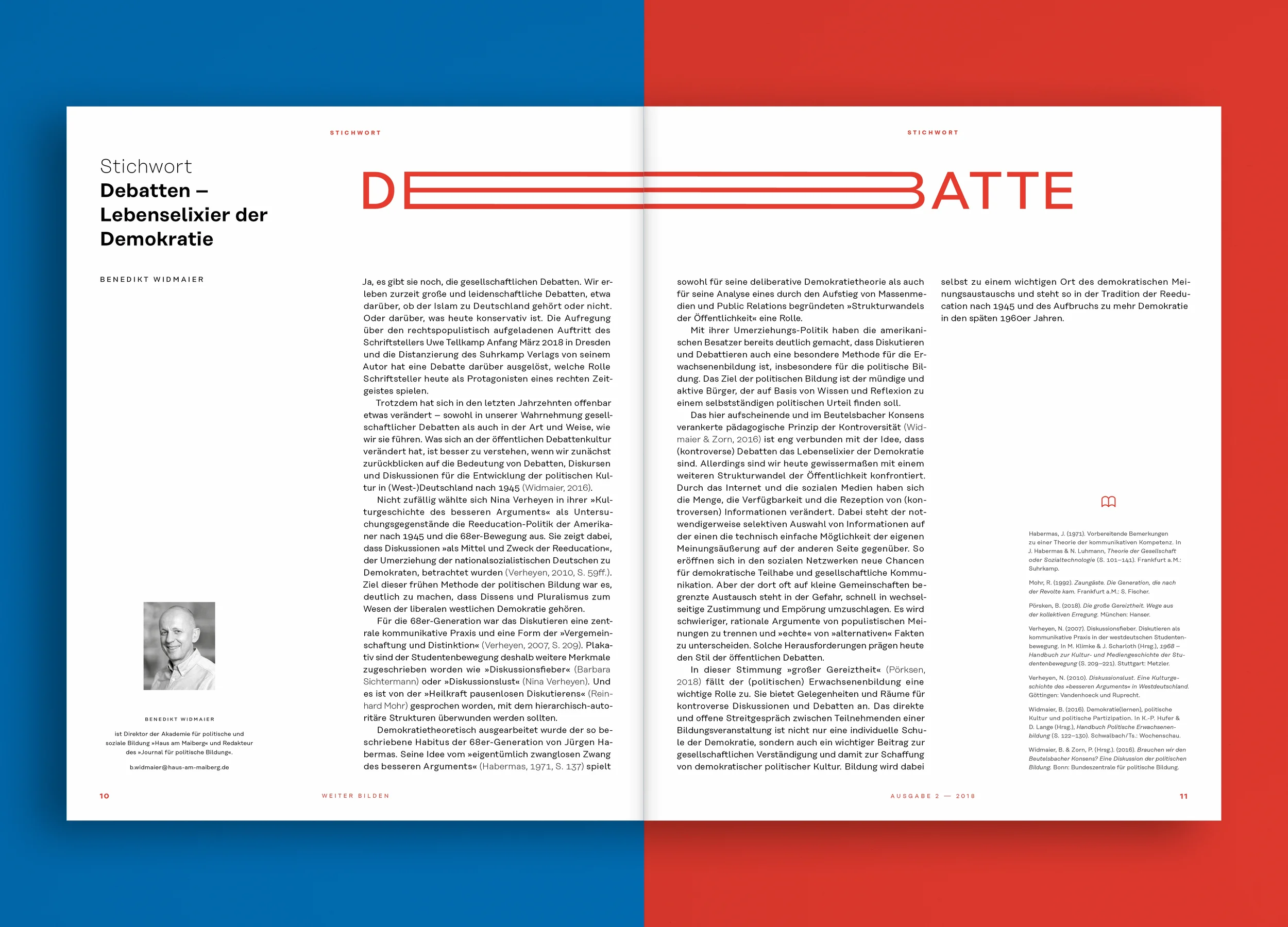 Christine Lange Studio für Gestaltung Editorial Design weiter bilden Magazin Debatte Cover Design