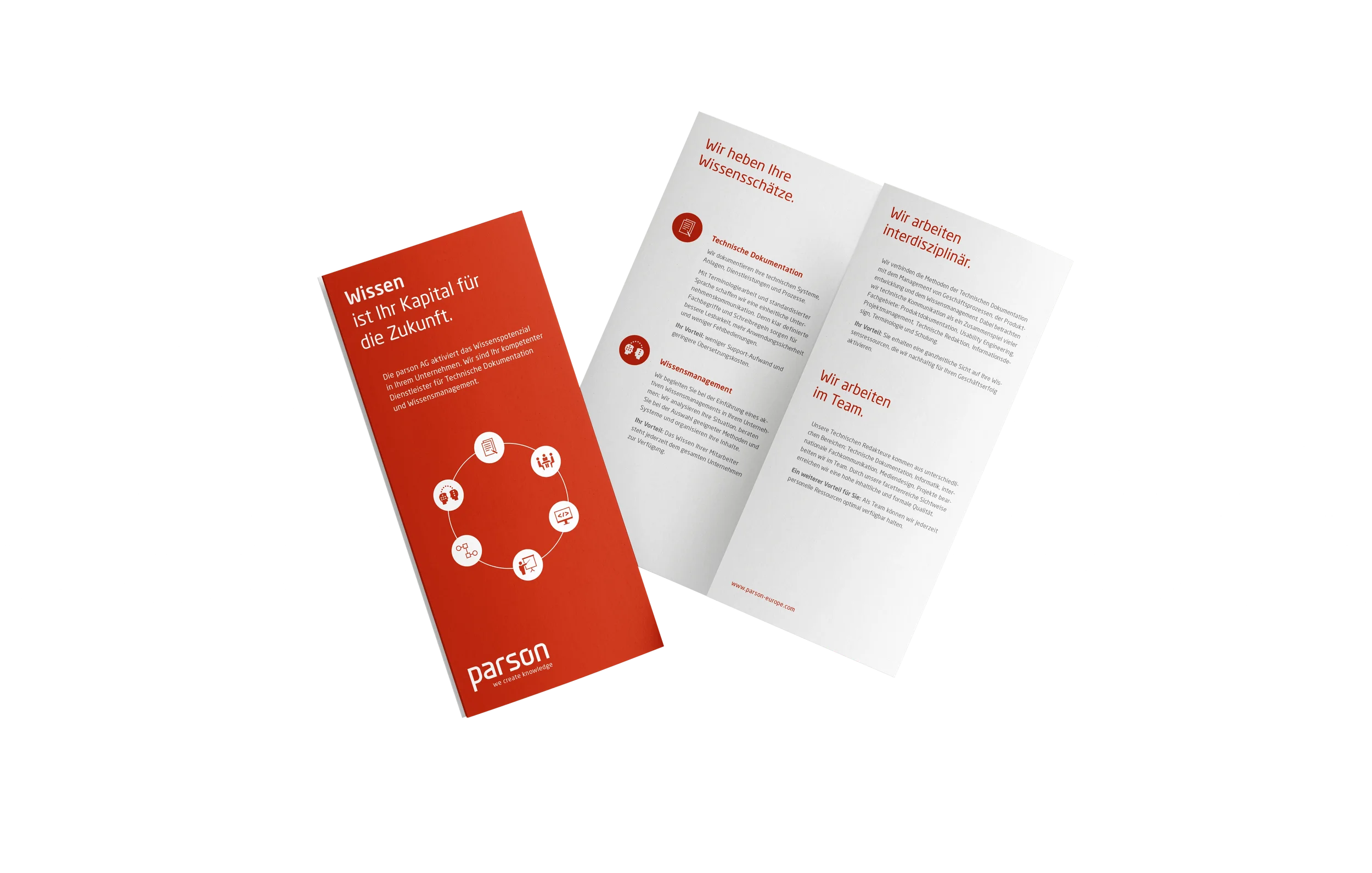 parson AG – Flyer und Marketingmittel Corporate Design, Christine Lange