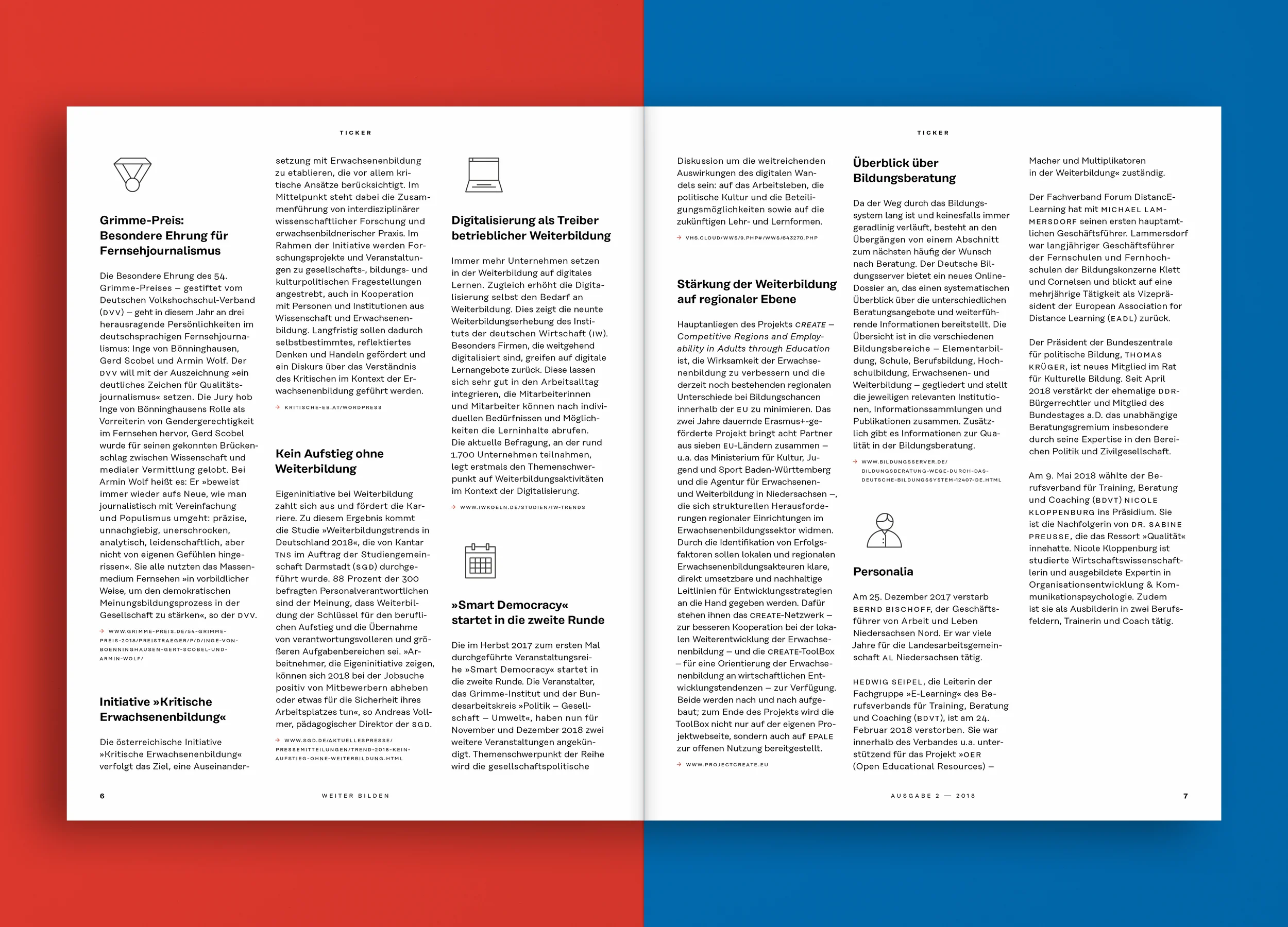 Christine Lange Studio für Gestaltung Editorial Design weiter bilden Magazin Debatte Cover Design