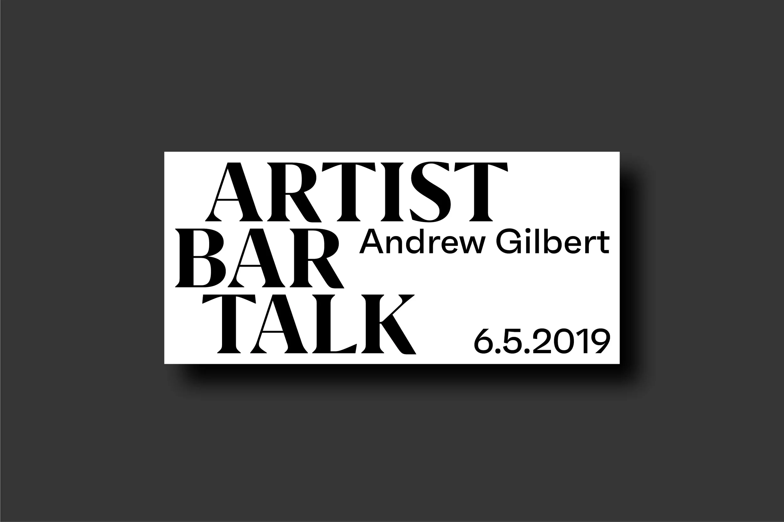 Artist Bar Talk Series